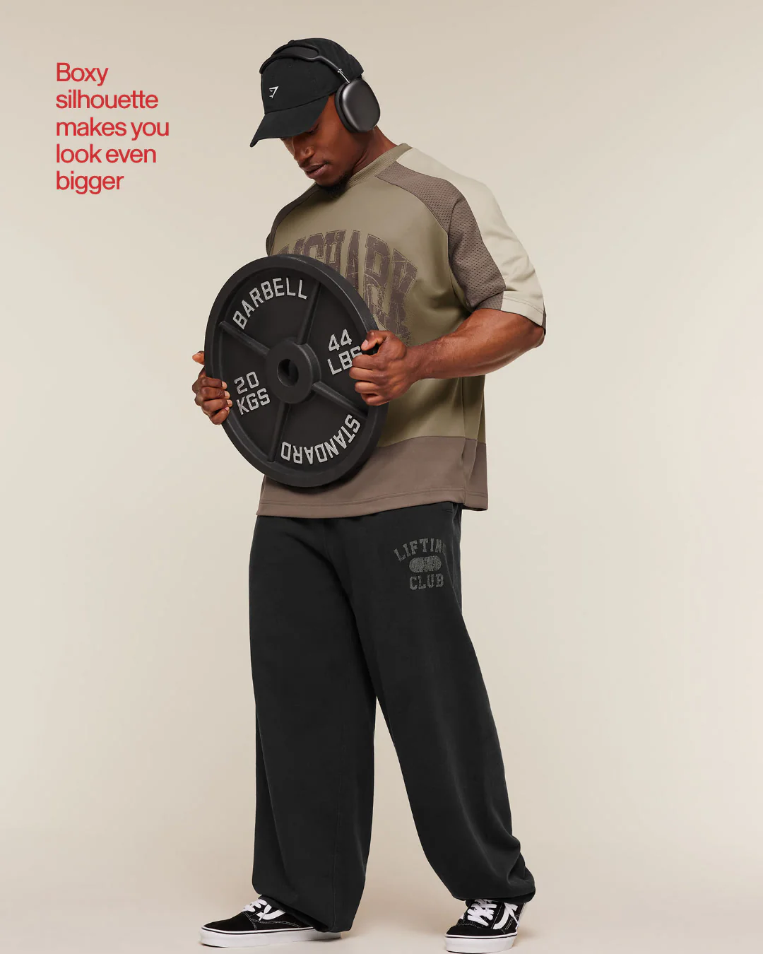 Gymshark Collective Mesh Wordmark Jersey - Lifestyle Brown/Soft Brown/Pebble Grey - Image 3