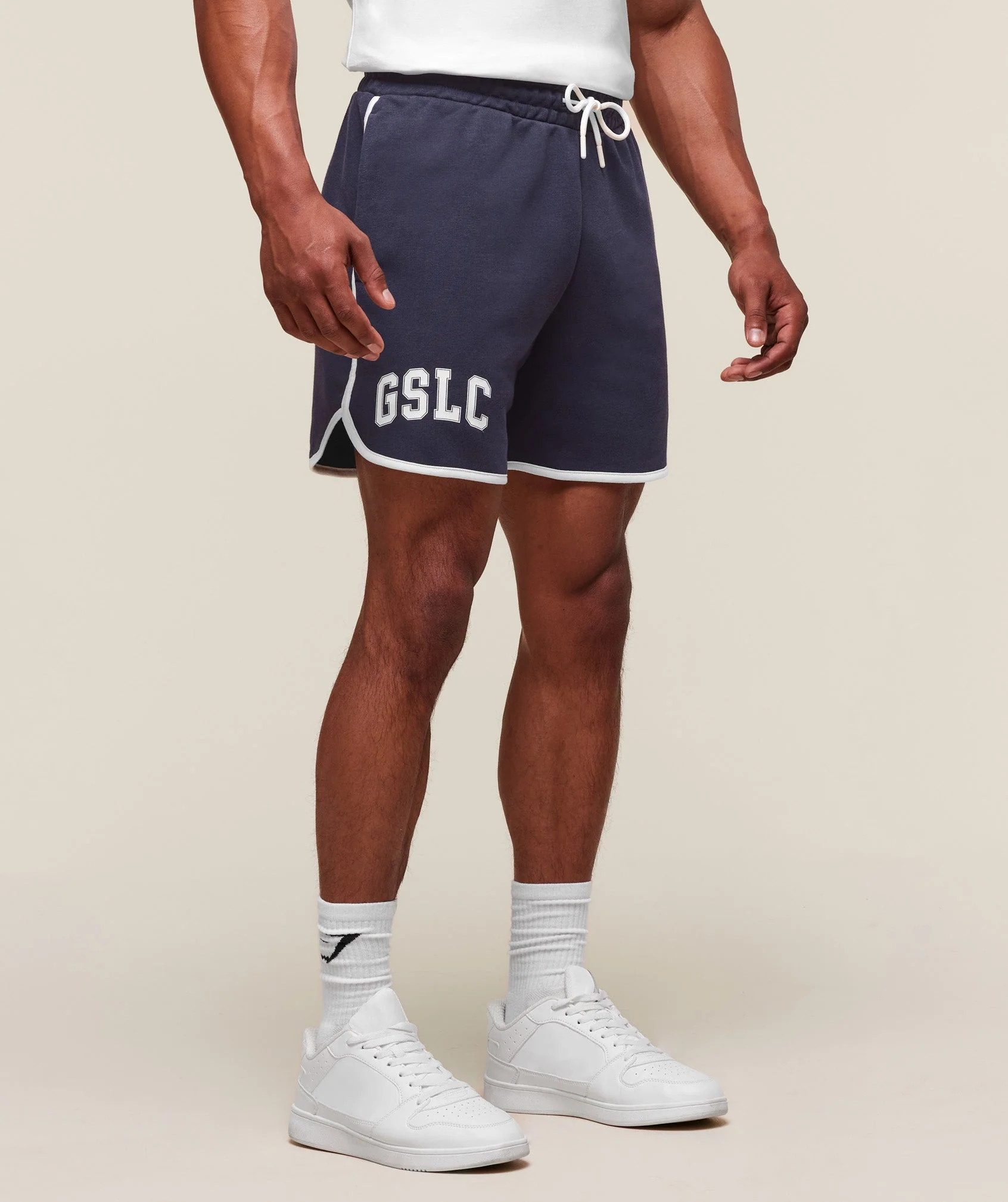 Gymshark GSLC Contrast 5" Shorts - Heavy Blue/Soft White - Image 5