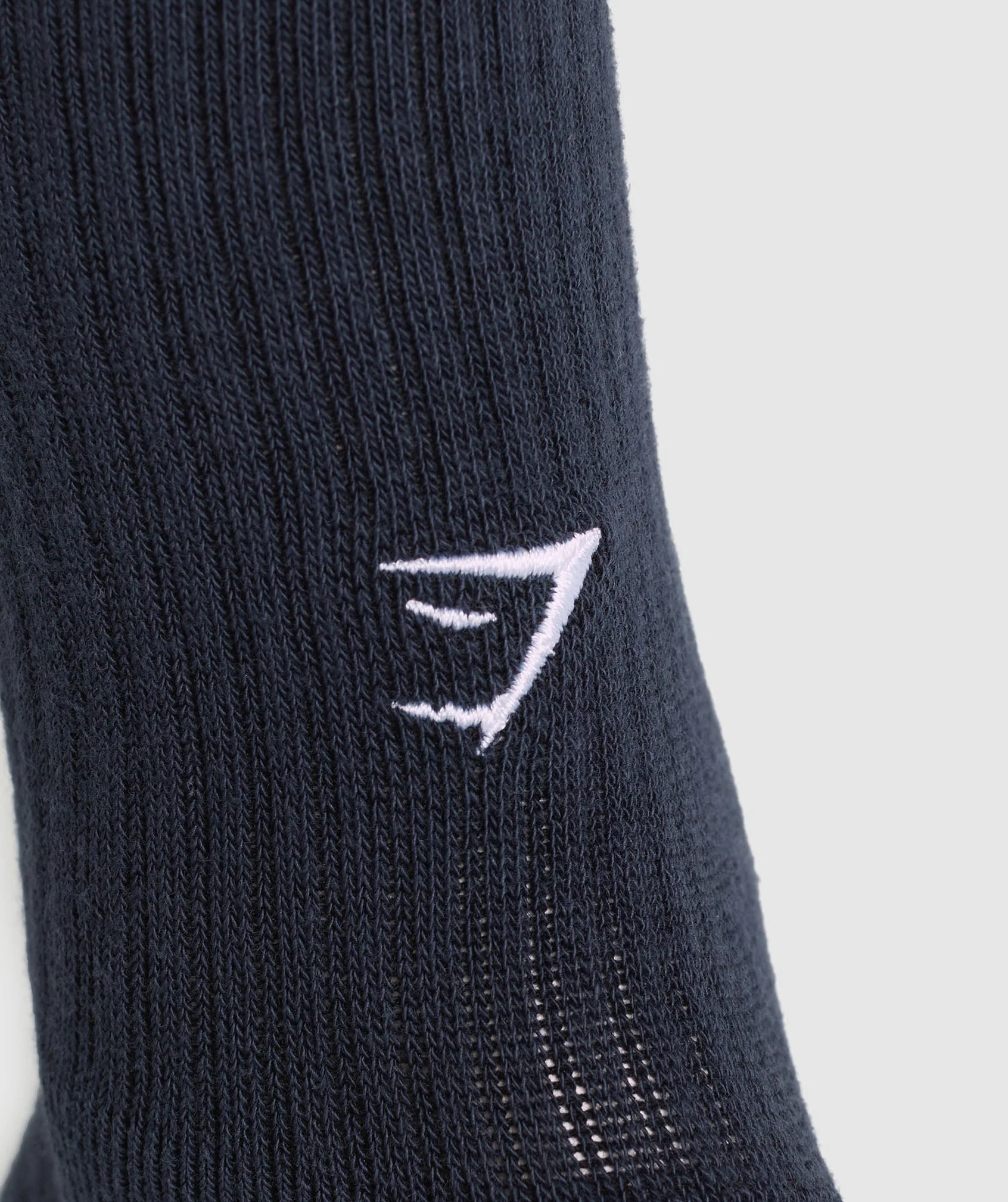 Gymshark Collegiate Crew Socks 3pk - White/Heavy Blue/Trail Green - Image 5