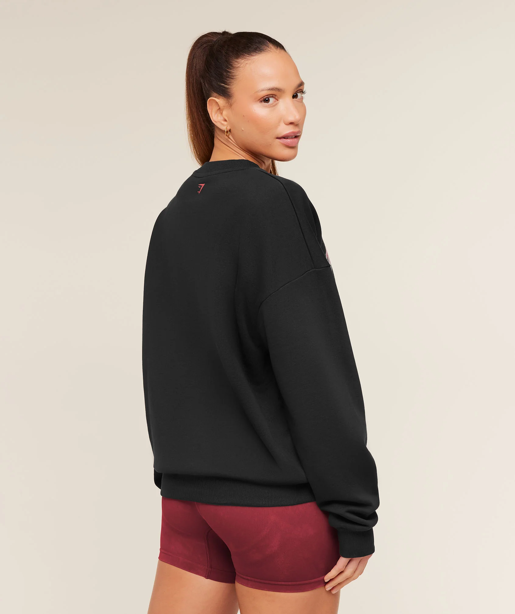 Gymshark Collegiate Graphic Crew Neck Pullover - Black - Image 2