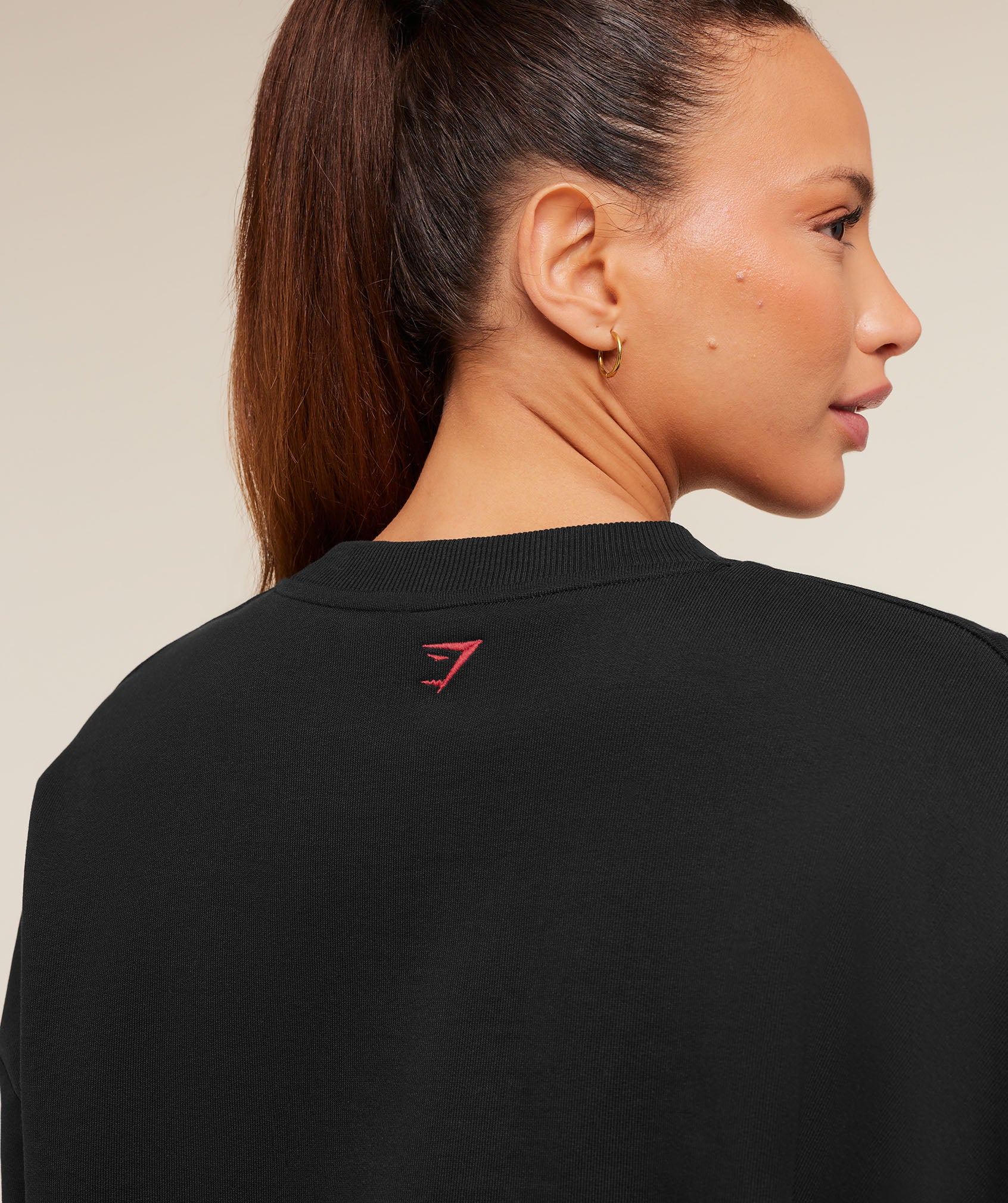 Gymshark Collegiate Graphic Crew Neck Pullover - Black - Image 5