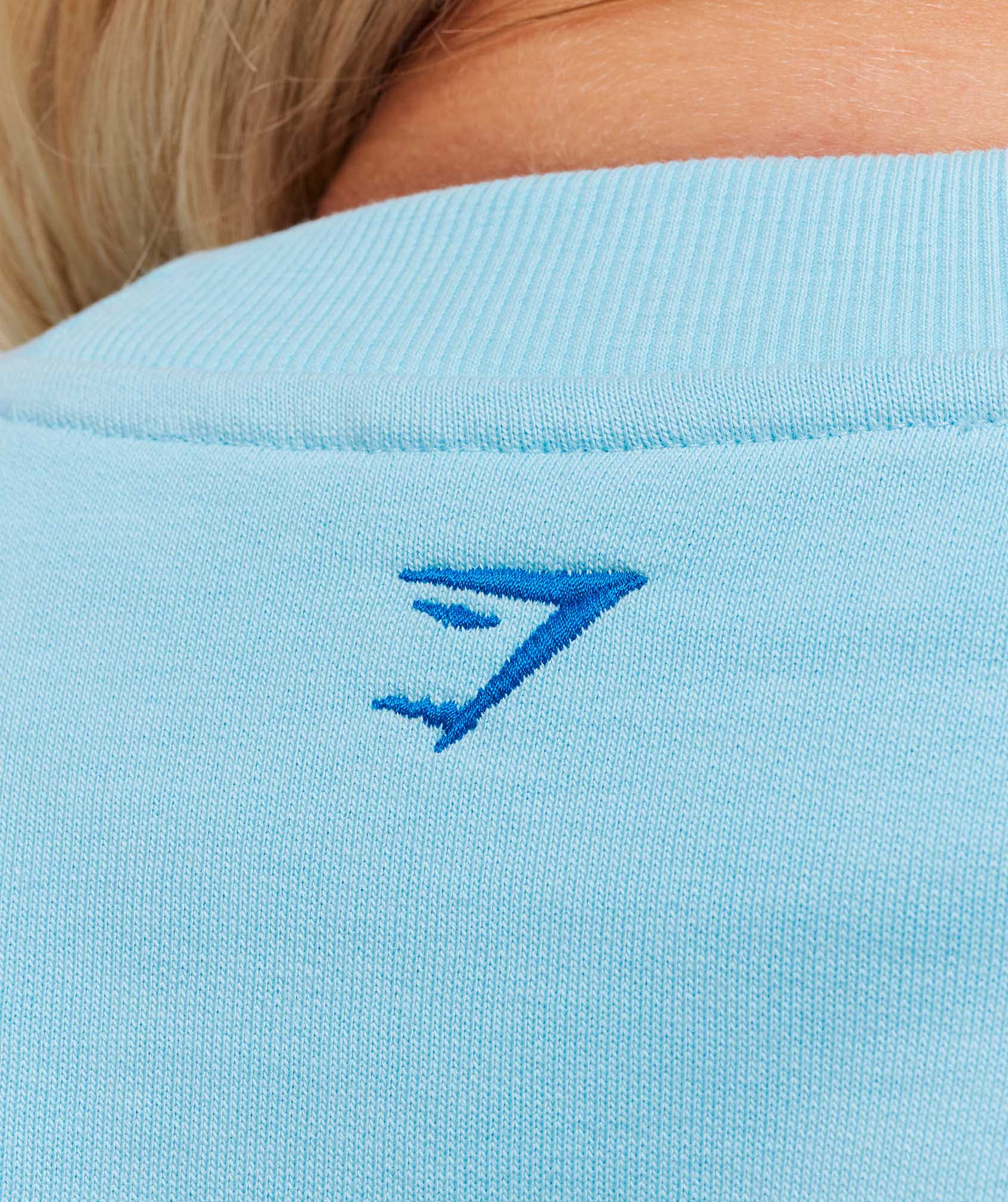 Gymshark Collegiate Graphic Crew Neck Pullover - Athletic Light Blue - Image 5