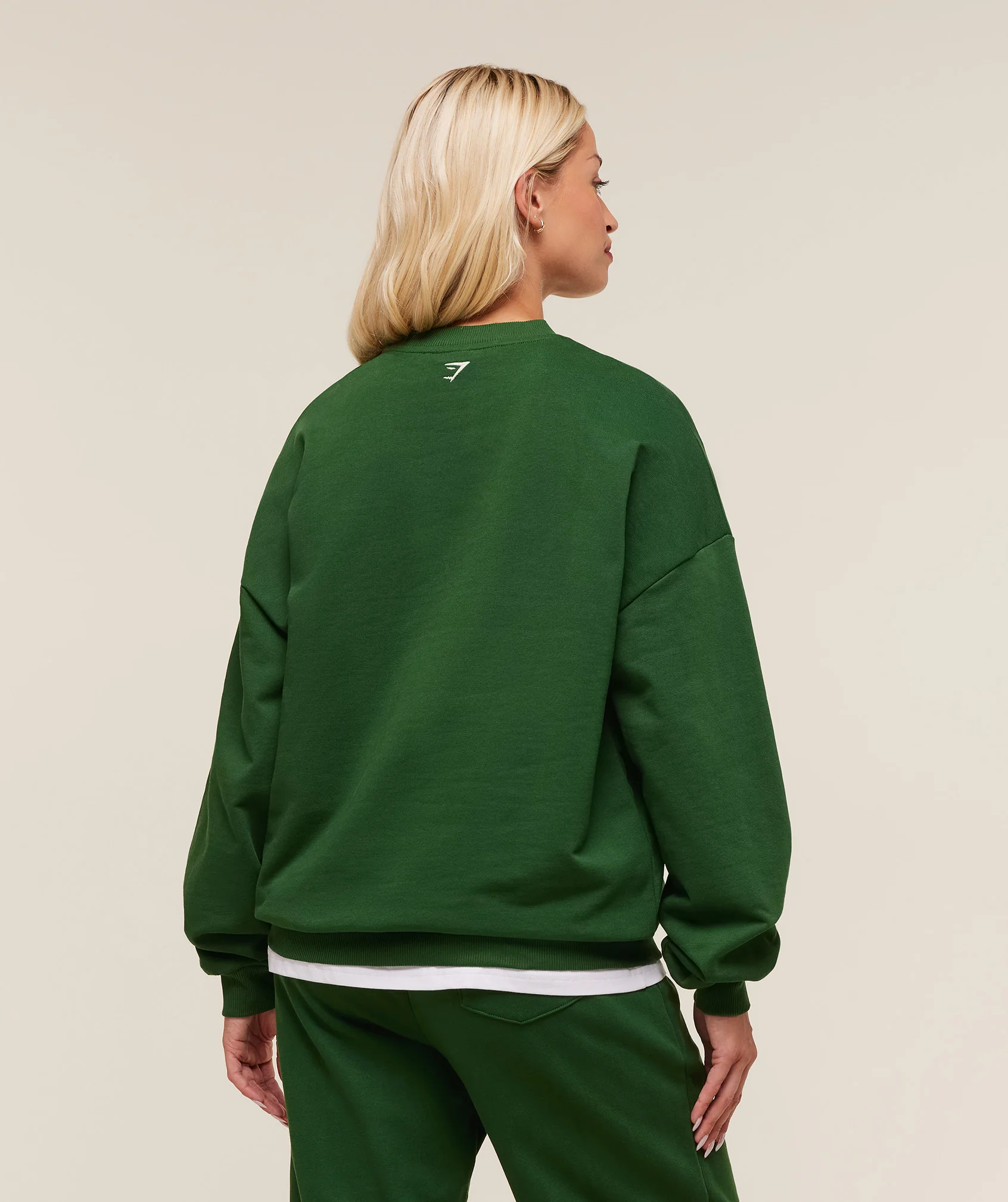 Gymshark Collegiate Graphic Crew Neck Pullover - Athletic Green - Image 2