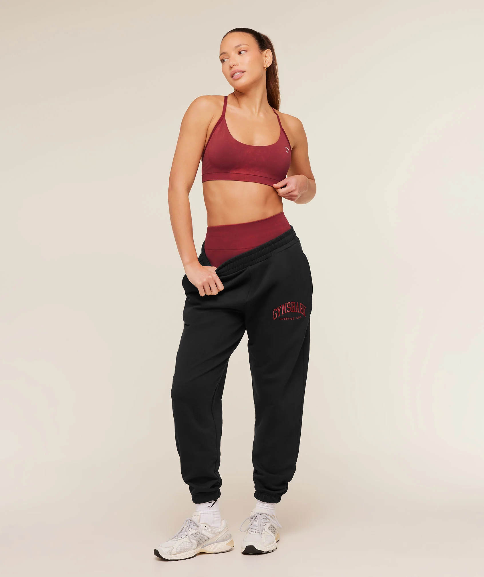 Gymshark Collegiate Graphic Joggers - Black - Image 4