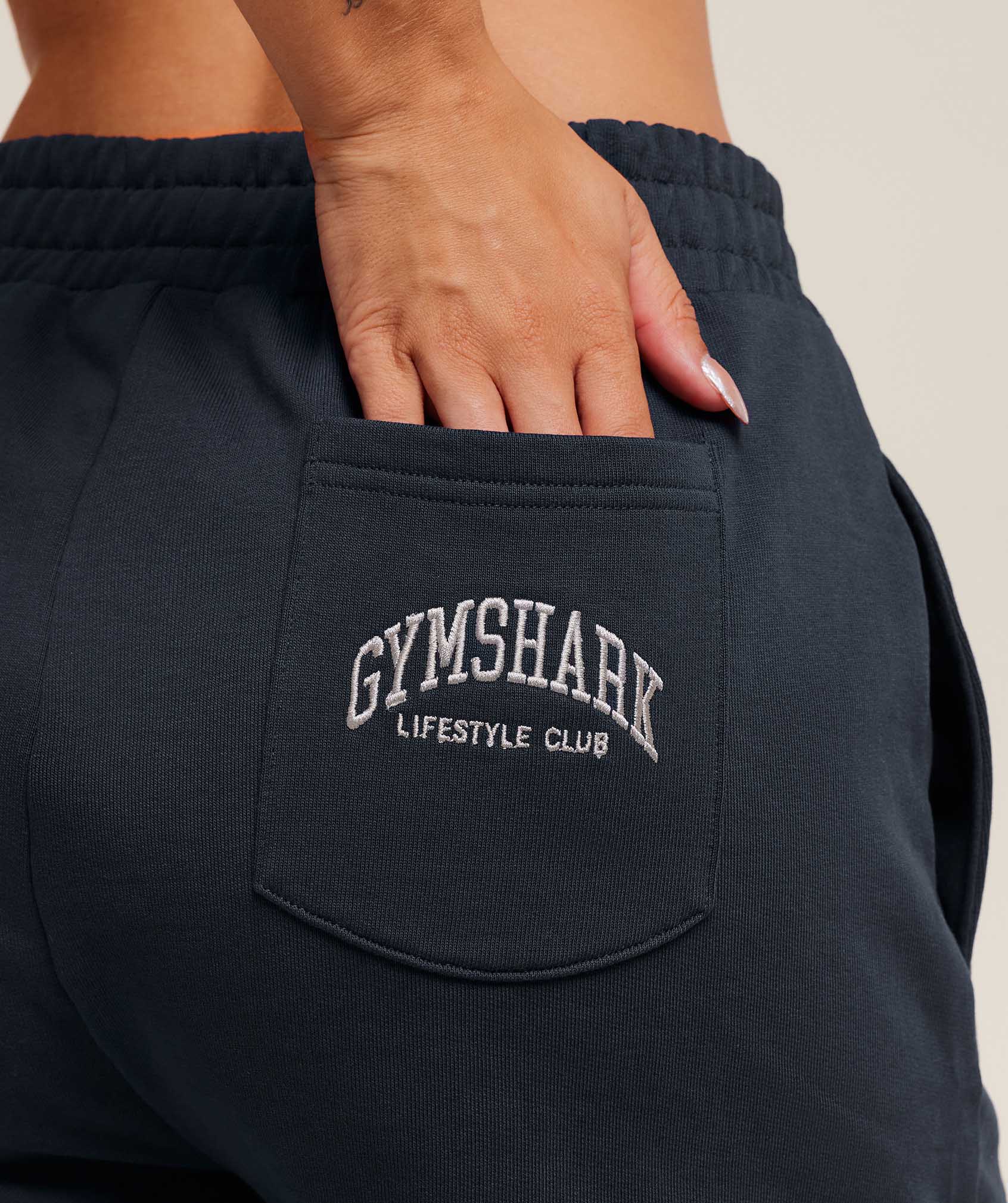 Gymshark Collegiate Graphic Shorts - Heavy Blue - Image 4