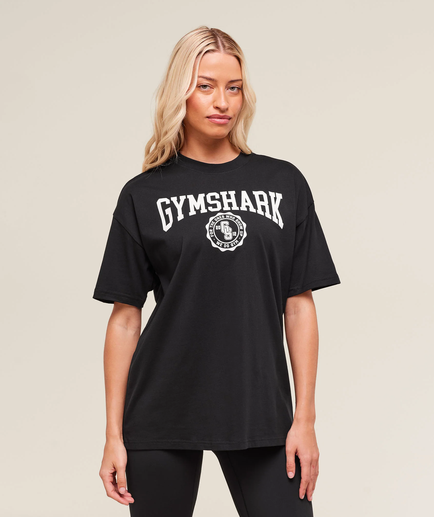 Gymshark Collegiate Graphic T-Shirt - Black