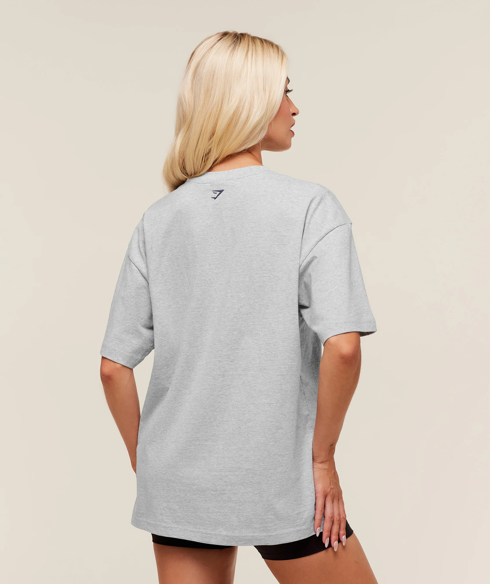 Gymshark Collegiate Graphic T-Shirt - Light Grey Core Marl - Image 3