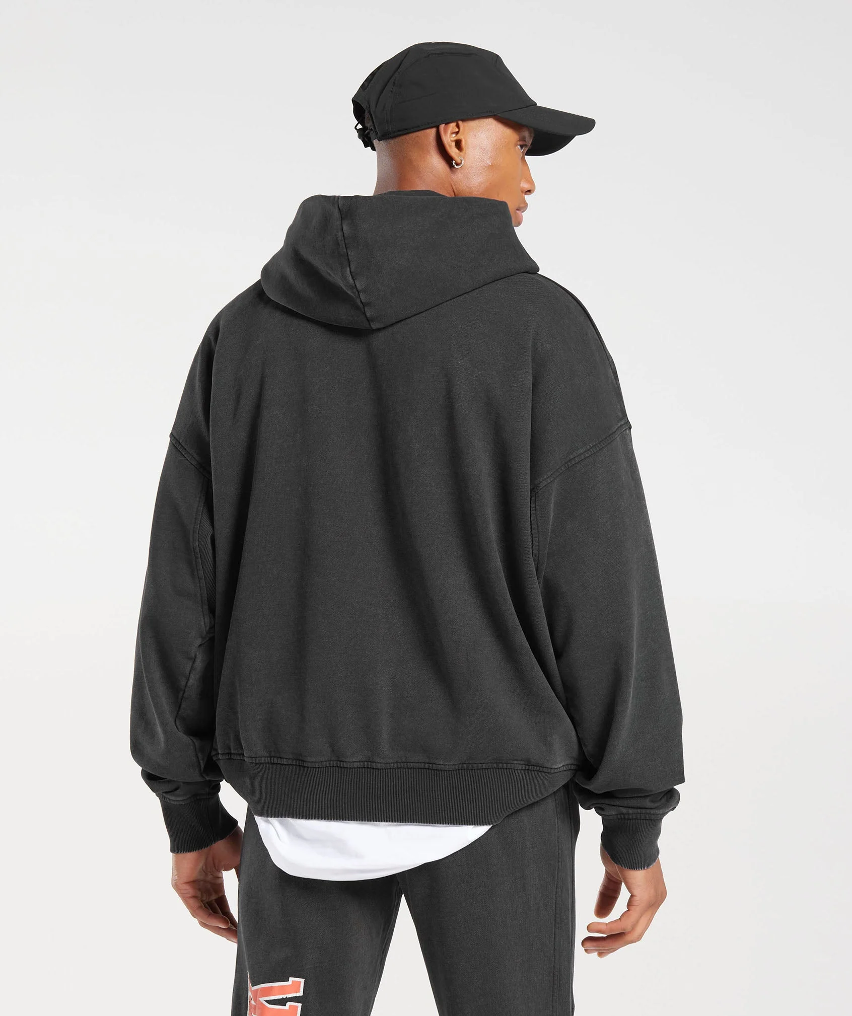 Gymshark Collegiate Hoodie - Black/Acid Wash - Image 2