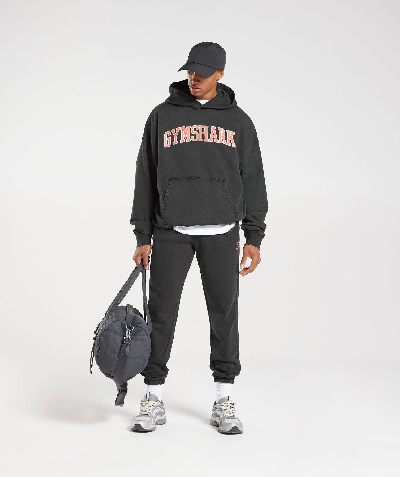 Gymshark Collegiate Hoodie - Black/Acid Wash - Image 4