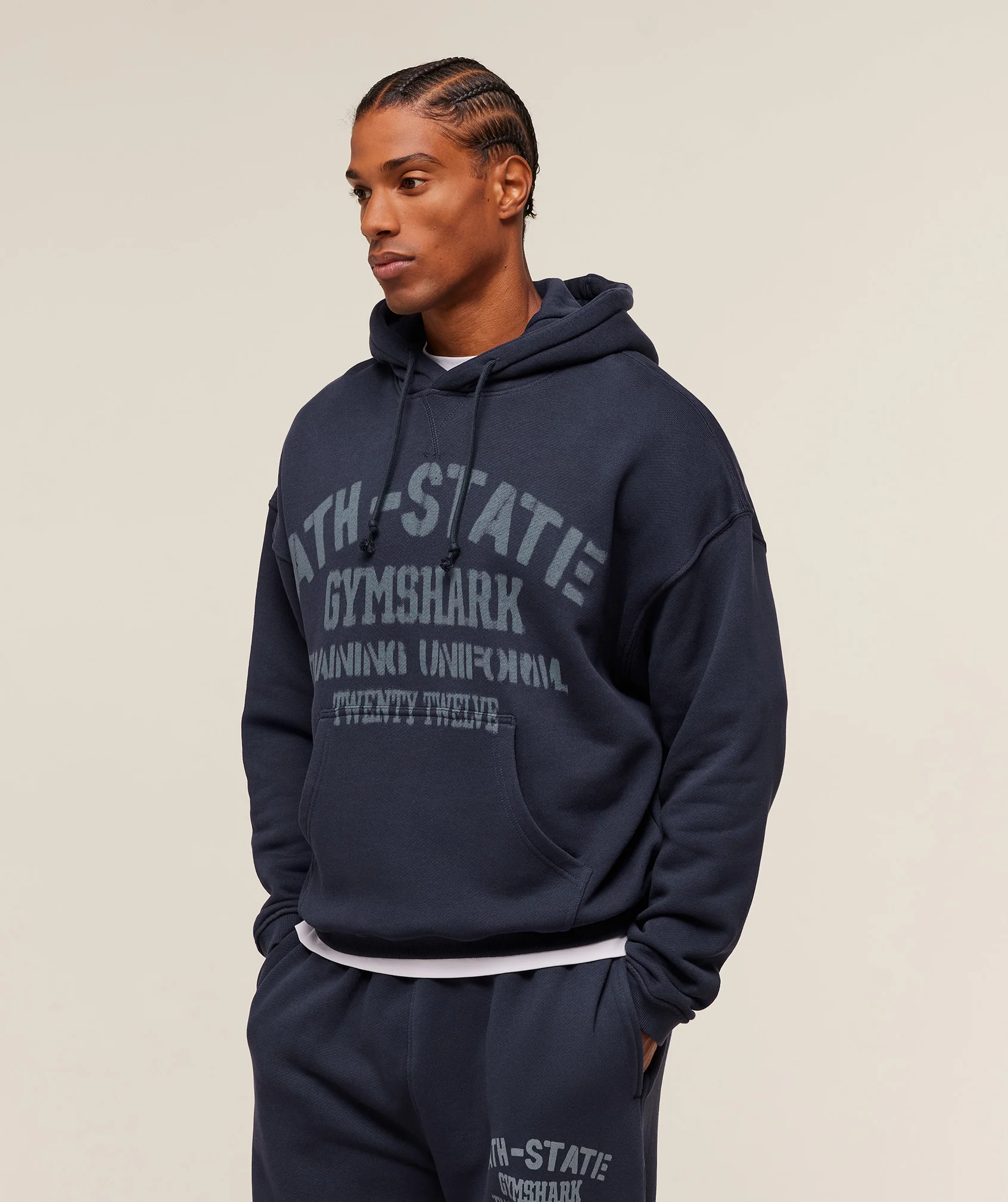 Gymshark Collegiate Hoodie - Heavy Blue - Image 3