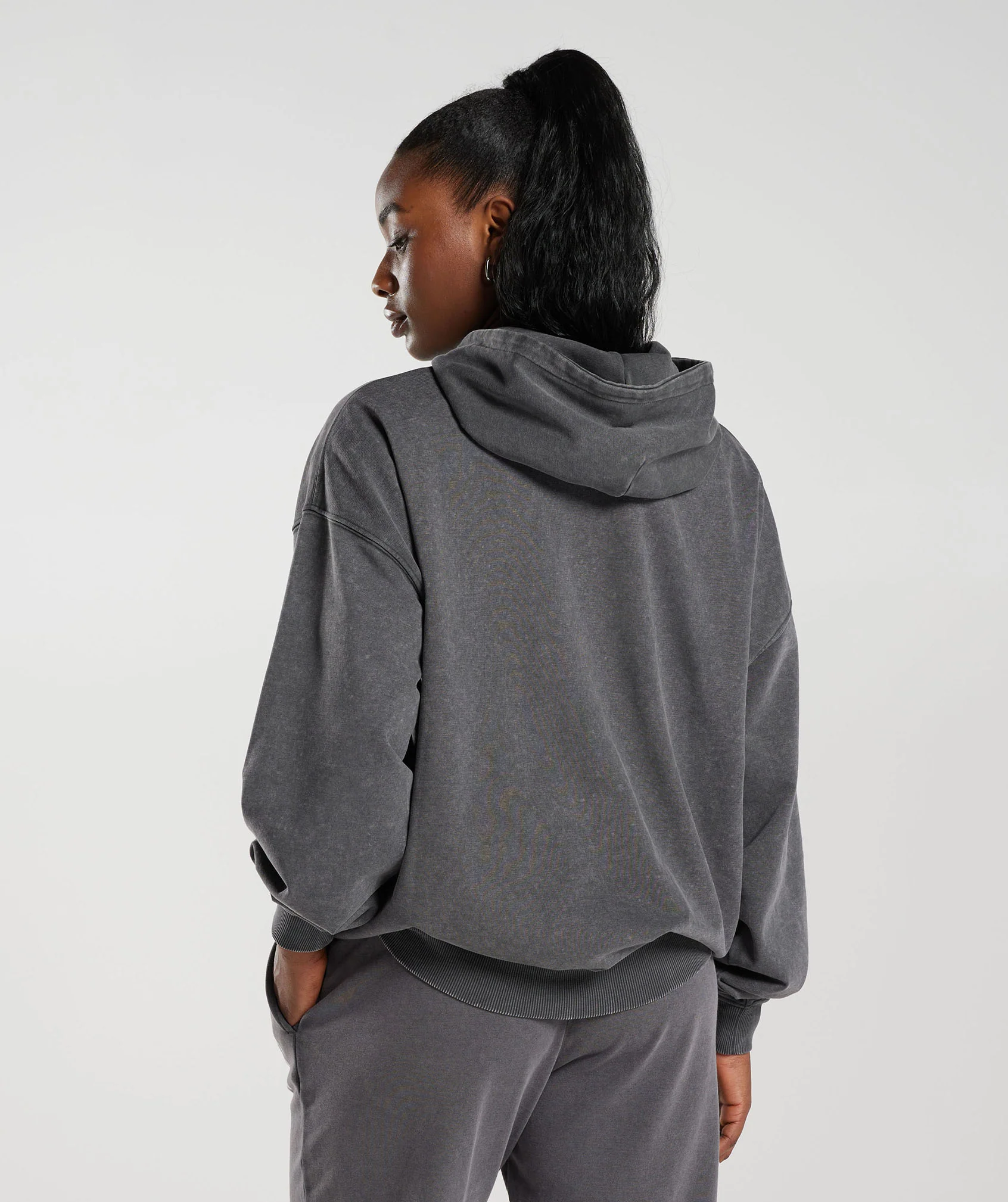 Gymshark Collegiate Oversized Hoodie - Silhouette Grey - Image 2