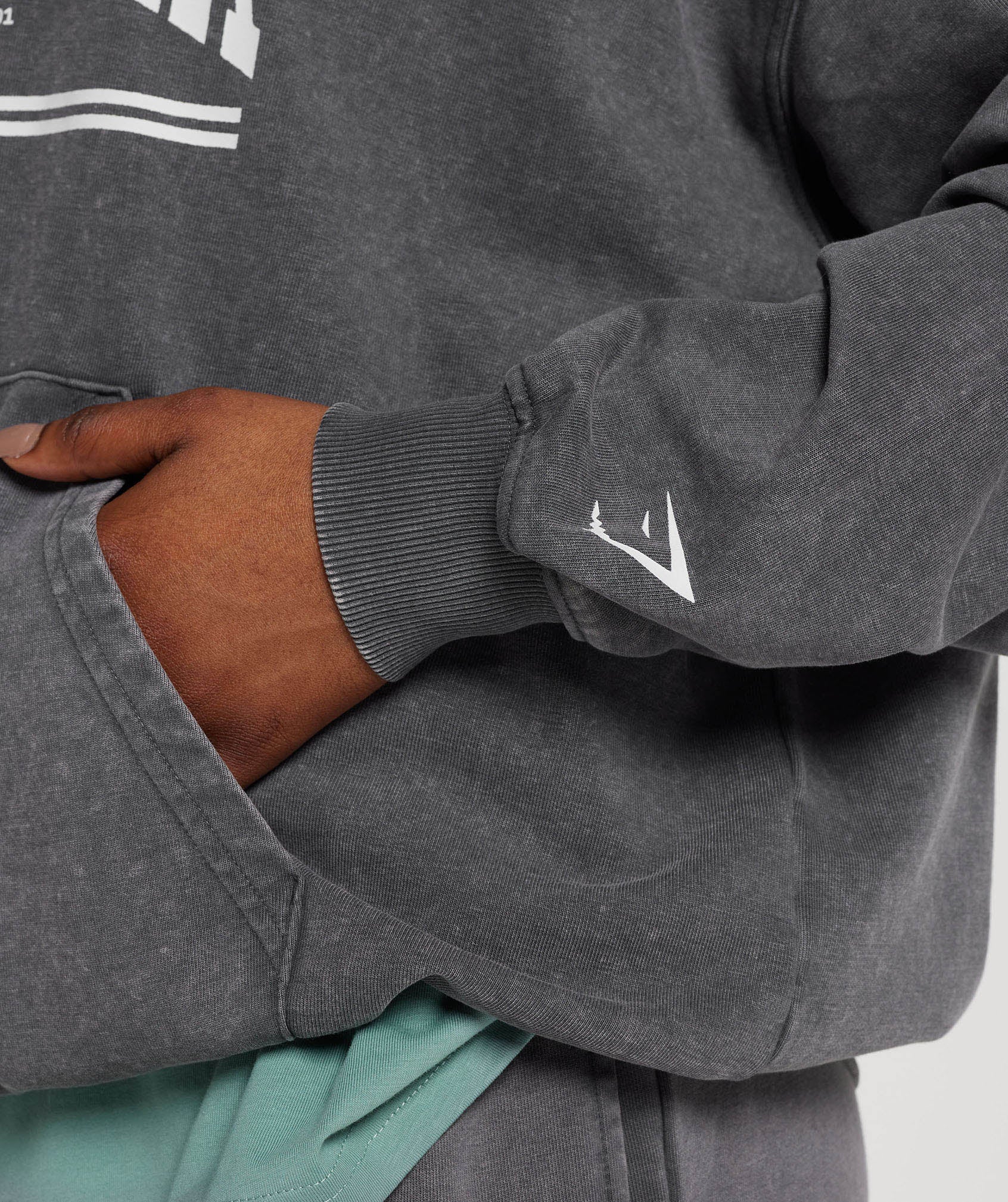 Gymshark Collegiate Oversized Hoodie - Silhouette Grey - Image 5