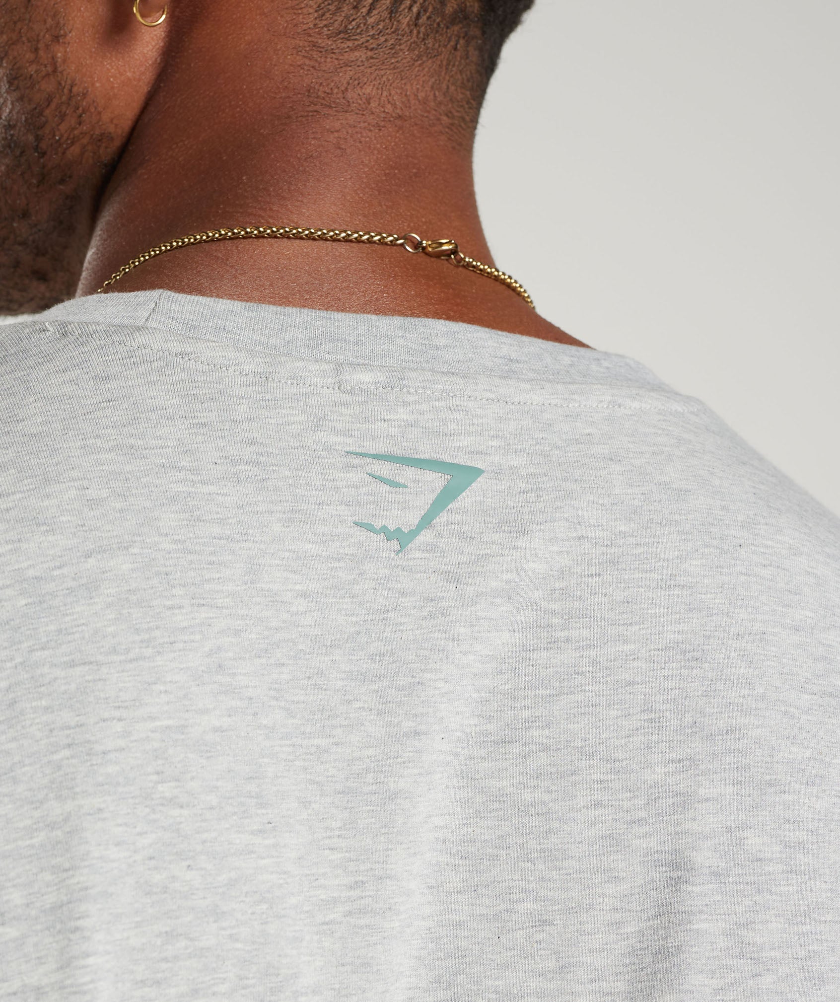 Gymshark Collegiate Oversized T-Shirt - Light Grey Core Marl - Image 6
