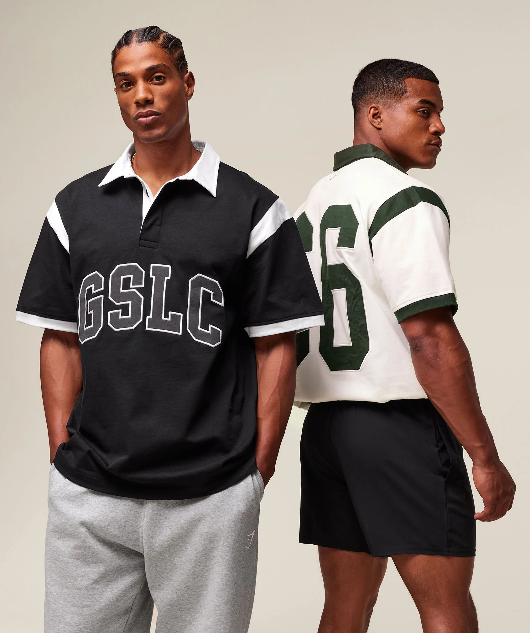 Gymshark GSLC Retro Polo Shirt - Black/White - Image 8