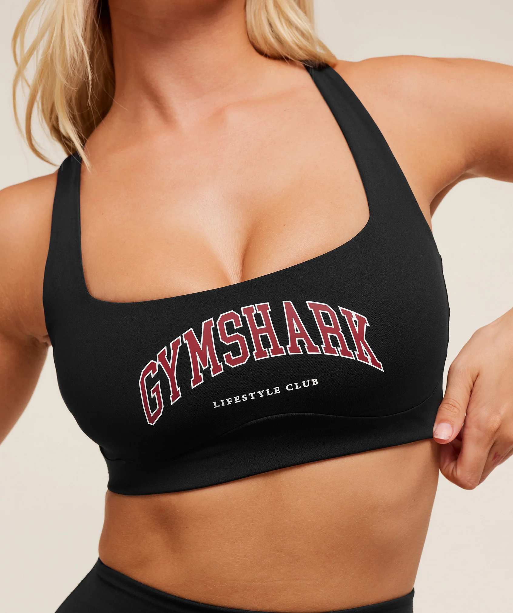 Gymshark Collegiate Sports Bra - Black - Image 6