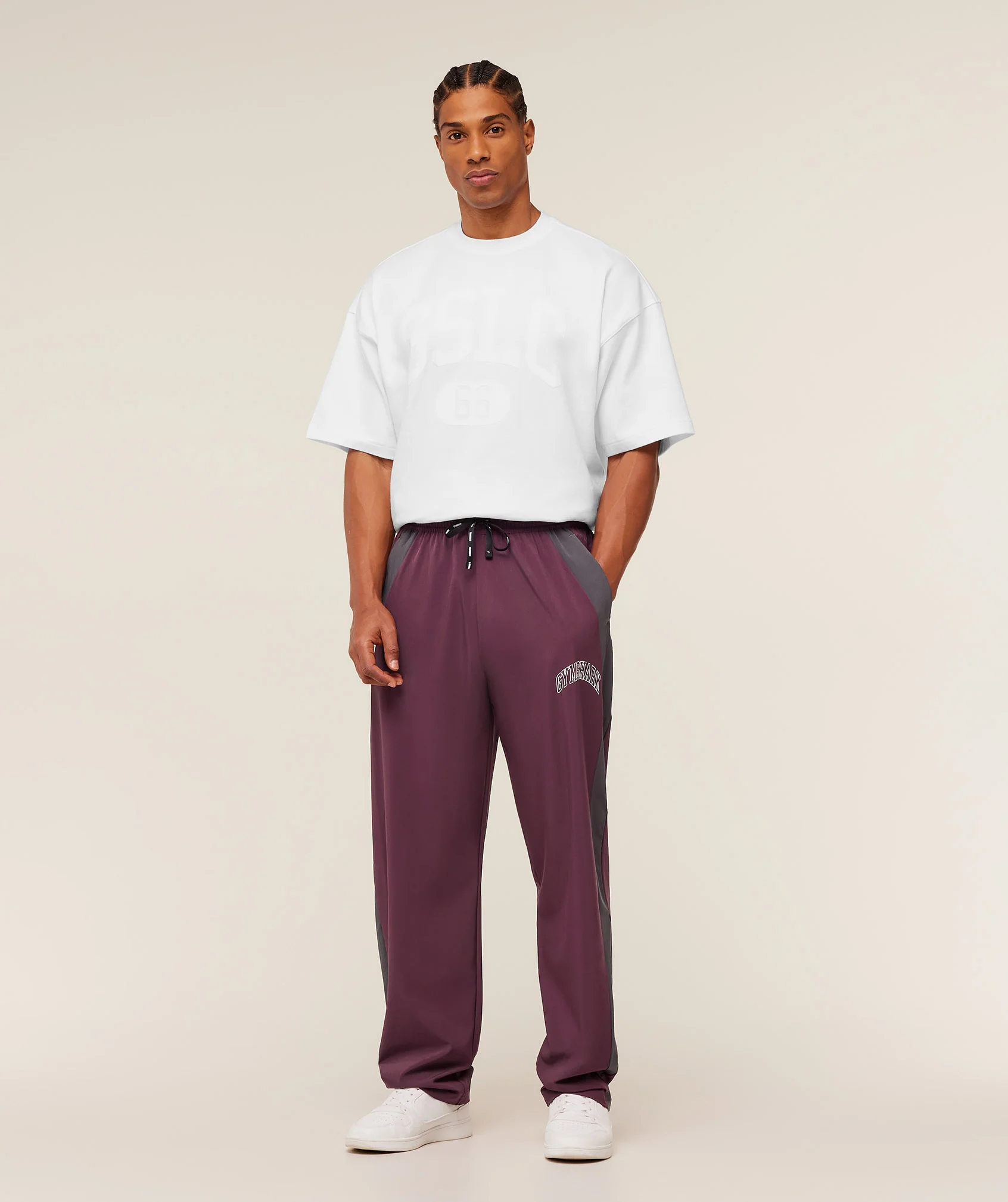 Gymshark Collegiate Tech Pants - GS Impact Burgundy - Image 4