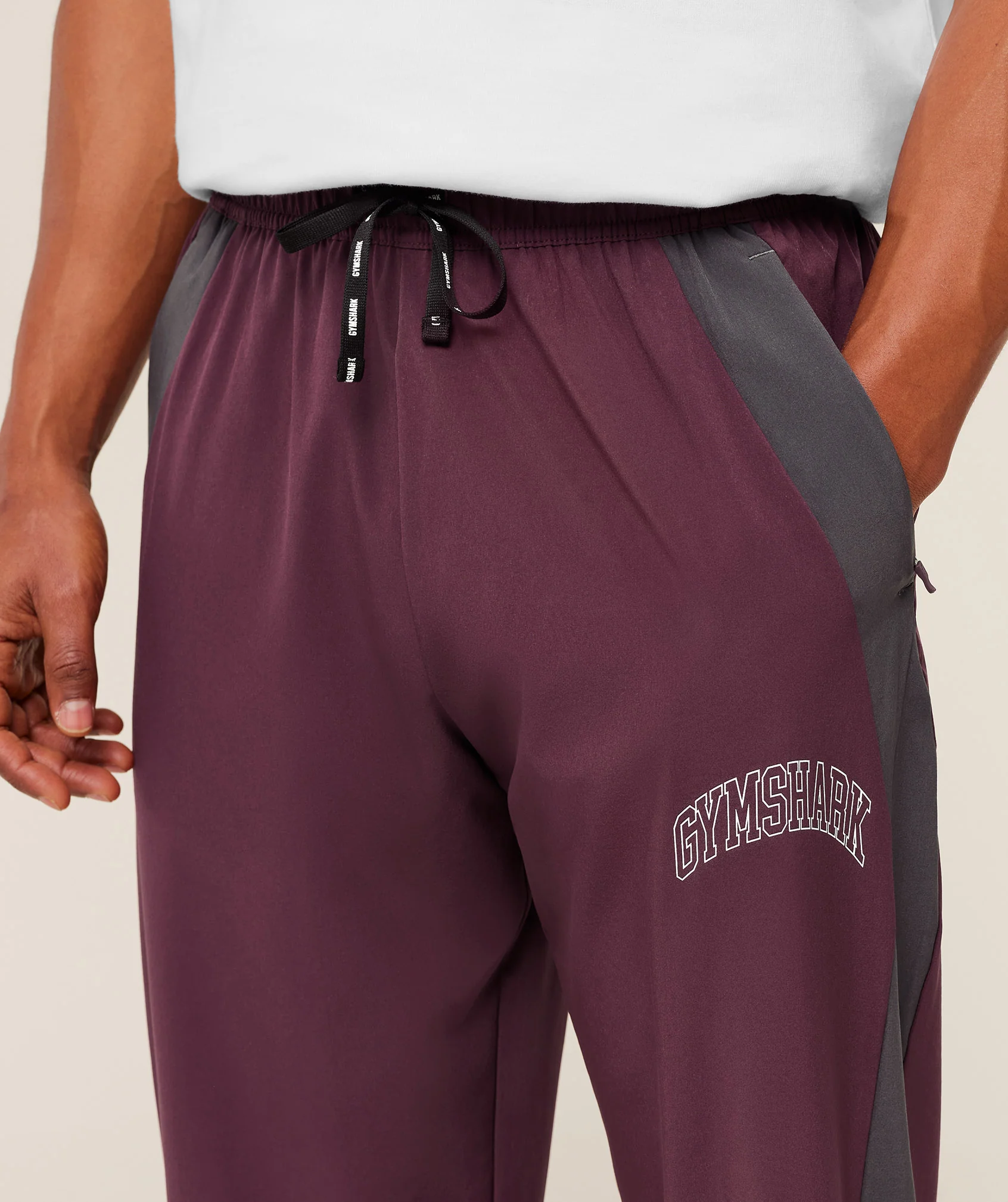 Gymshark Collegiate Tech Pants - GS Impact Burgundy - Image 5