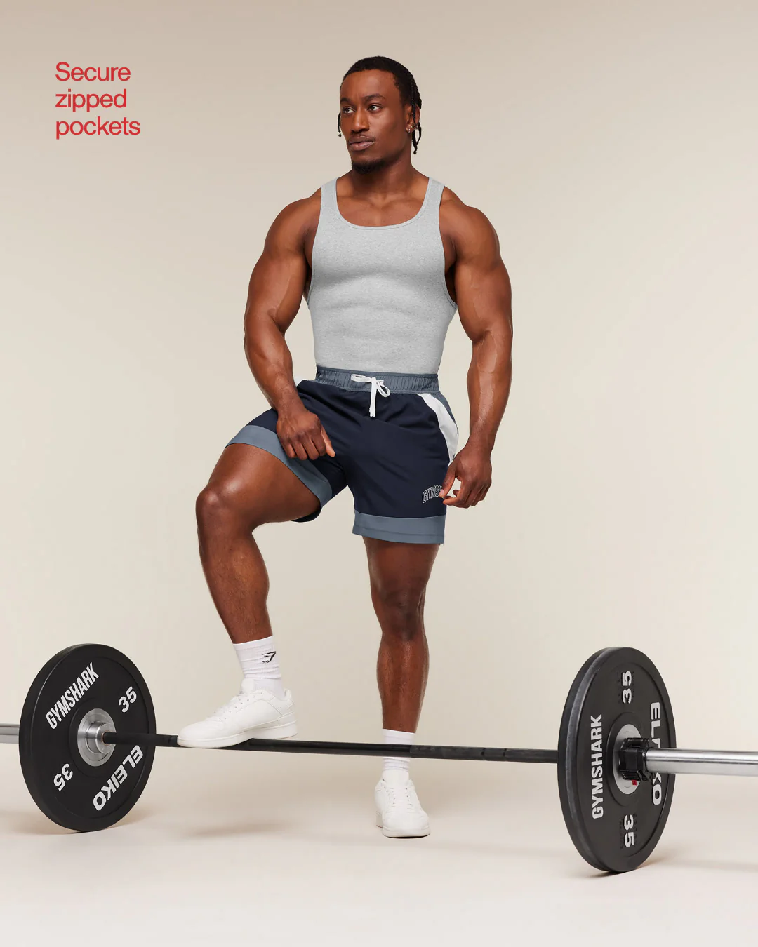 Gymshark Collegiate Tech Shorts - Iron Blue - Image 3