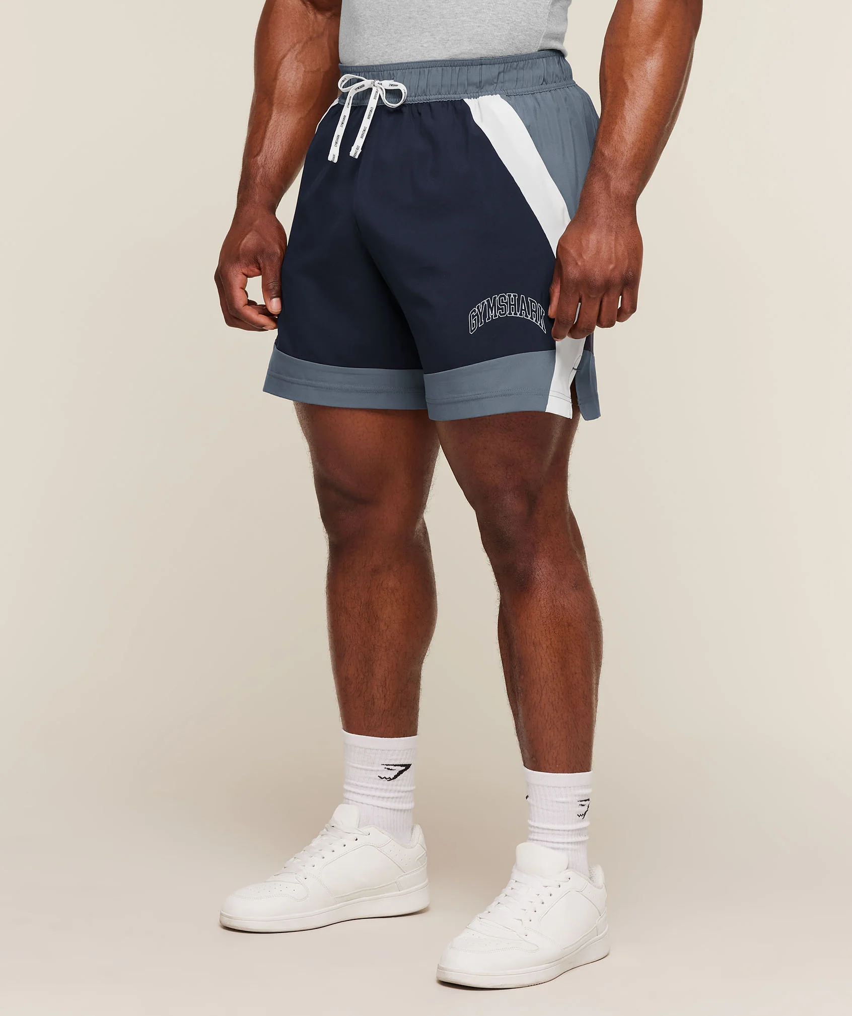 Gymshark Collegiate Tech Shorts - Iron Blue - Image 4