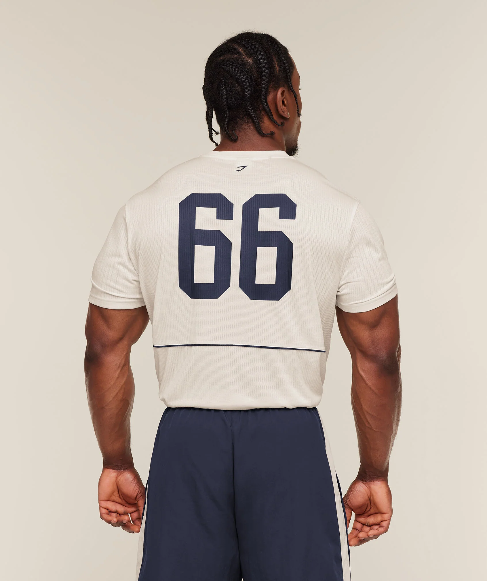 Gymshark Collegiate Tech T-Shirt - Soft White - Image 2