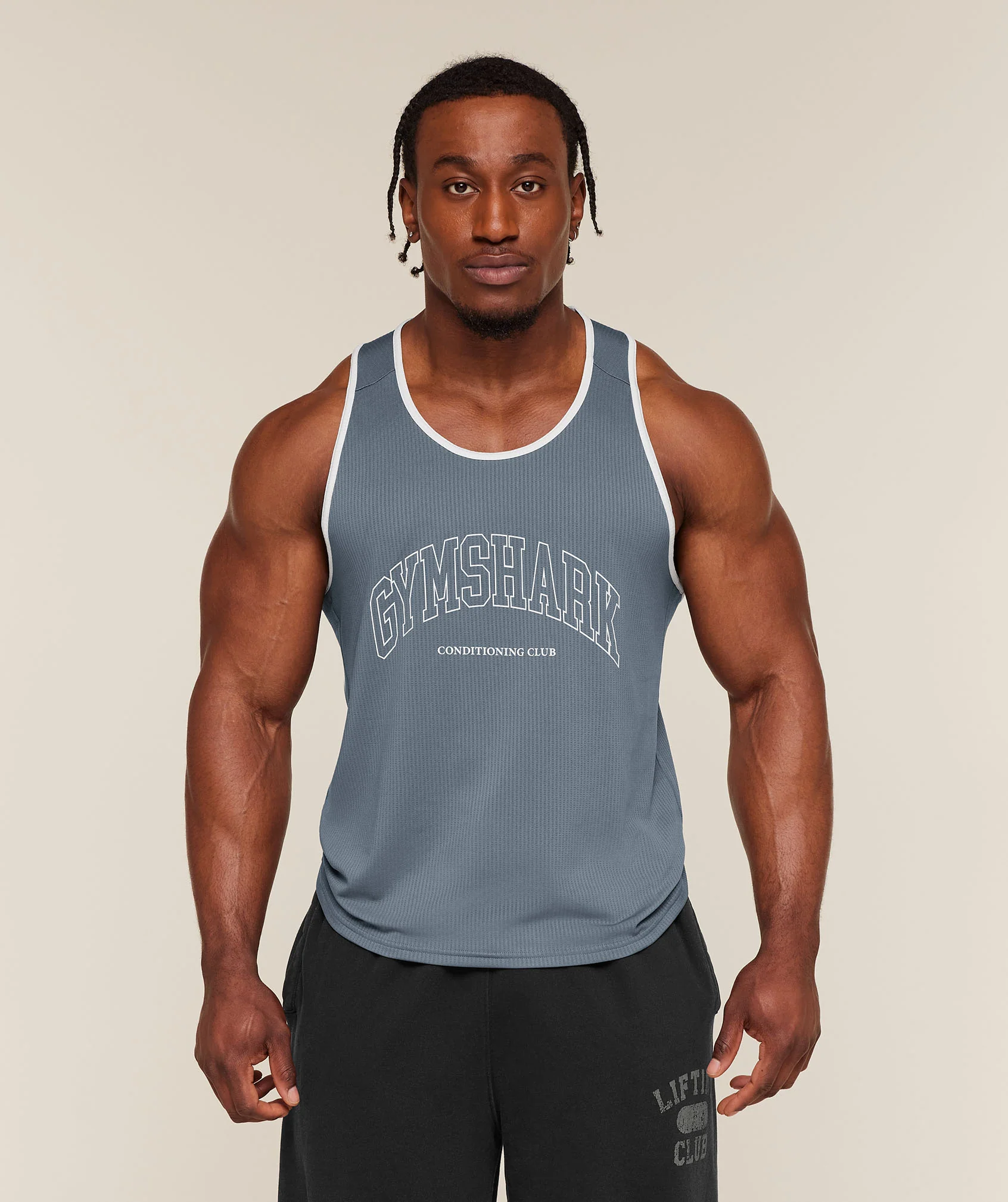 Gymshark Collegiate Tech Tank - Iron Blue