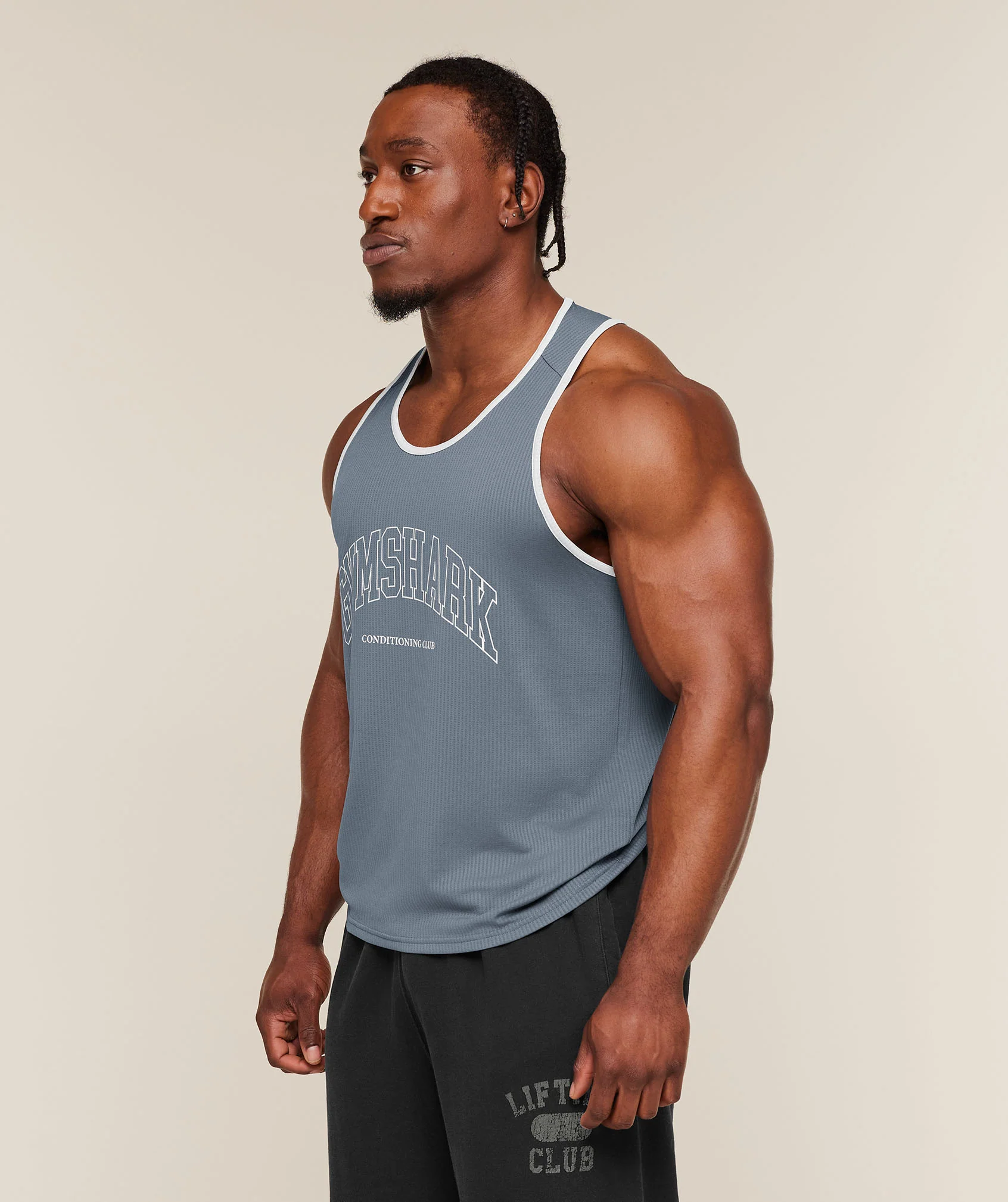 Gymshark Collegiate Tech Tank - Iron Blue - Image 4