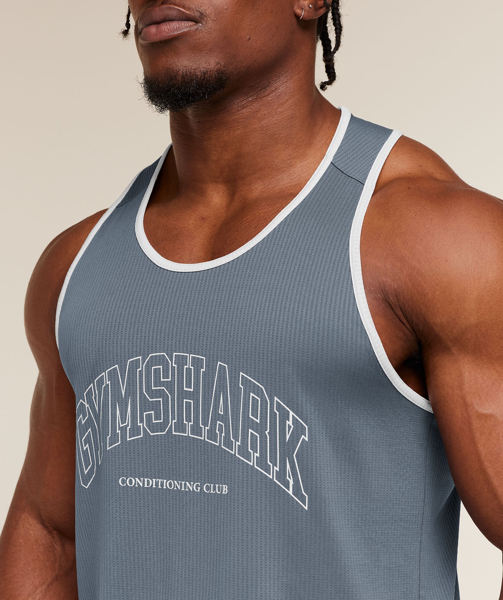 Gymshark Collegiate Tech Tank - Iron Blue - Image 6