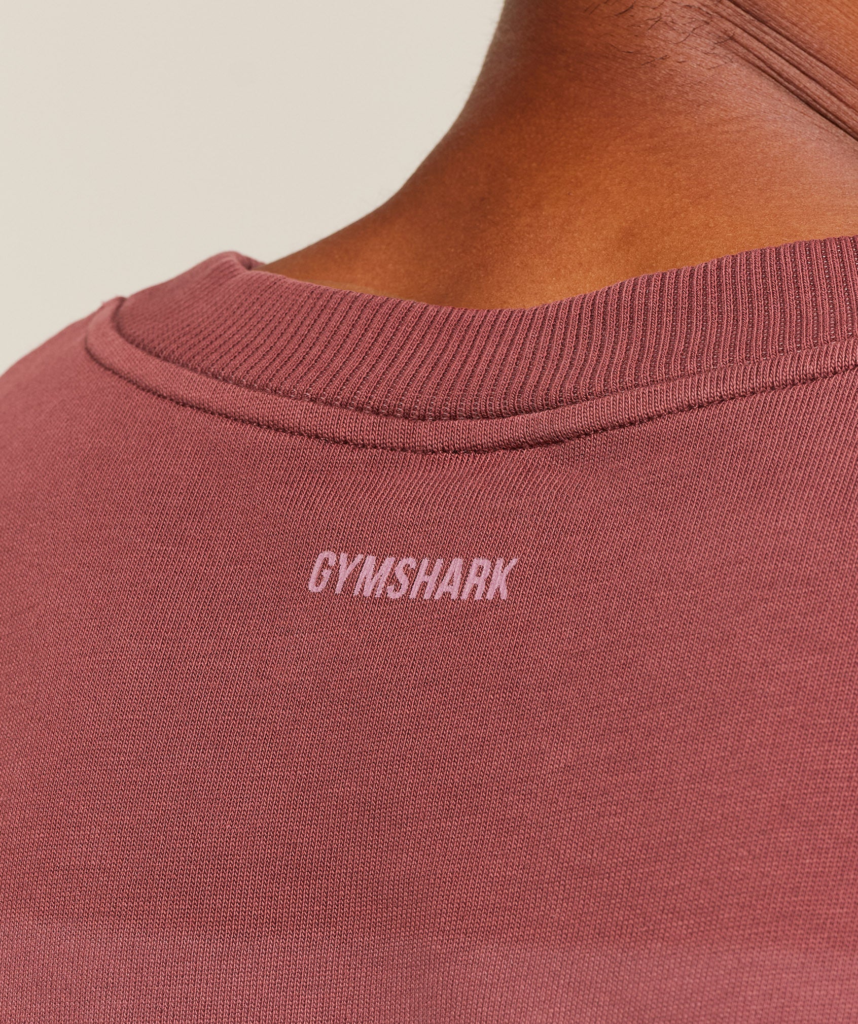 Gymshark Collegiate Washed Jersey T-Shirt - Burgundy Brown - Image 6