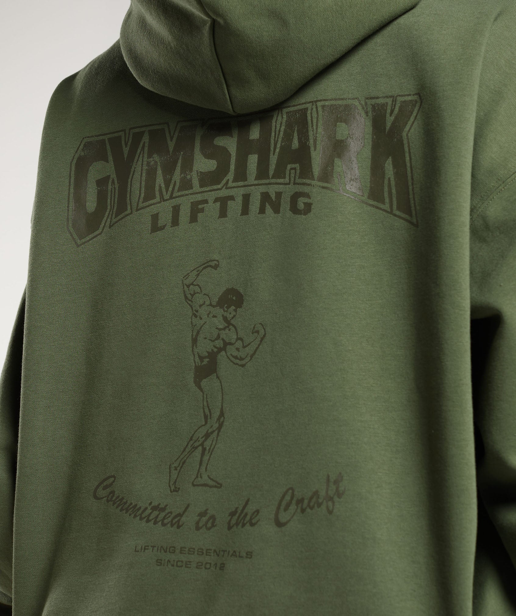 Gymshark Committed To The Craft Hoodie - Green - Image 5