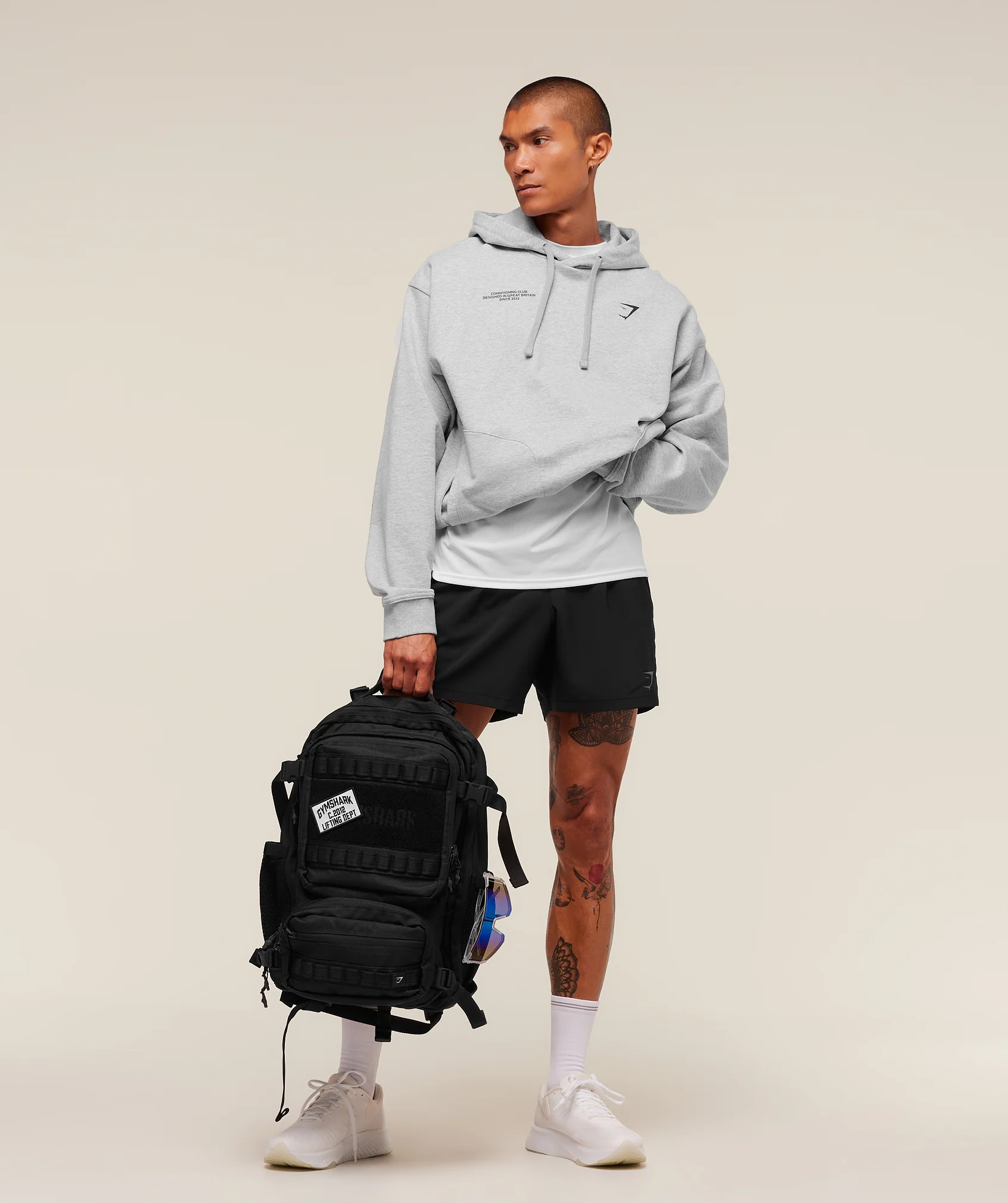Gymshark Conditioning Club Hoodie - Light Grey Core Marl - Image 9