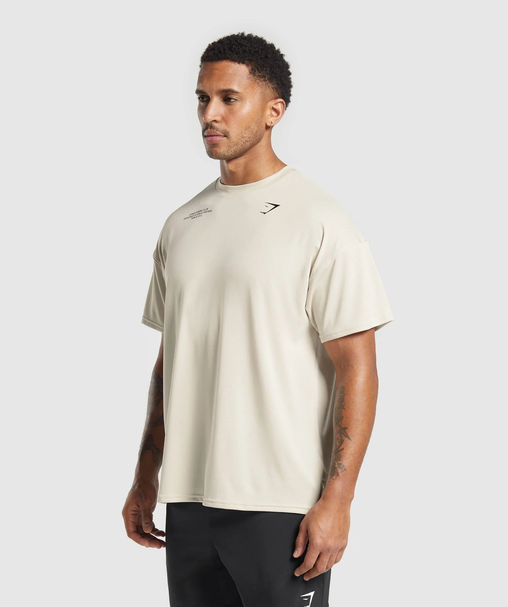 Gymshark Conditioning Club Oversized T-Shirt - Pebble Grey - Image 3