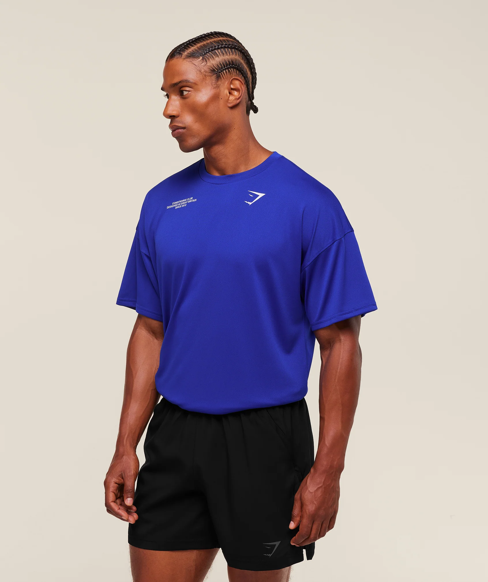 Gymshark Conditioning Club Oversized T-Shirt - Athletic Blue - Image 3
