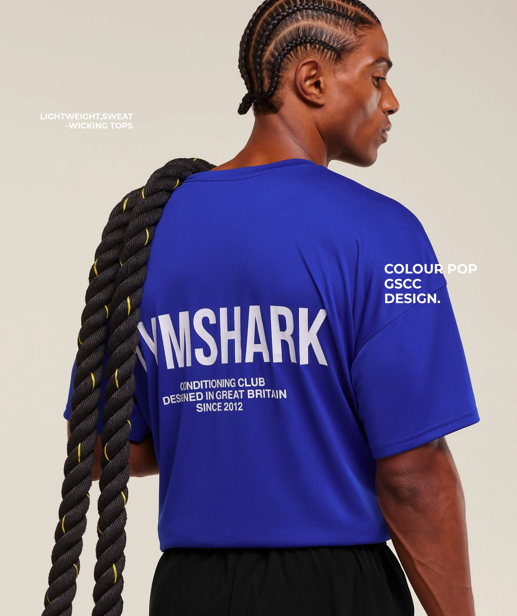 Gymshark Conditioning Club Oversized T-Shirt - Athletic Blue - Image 4