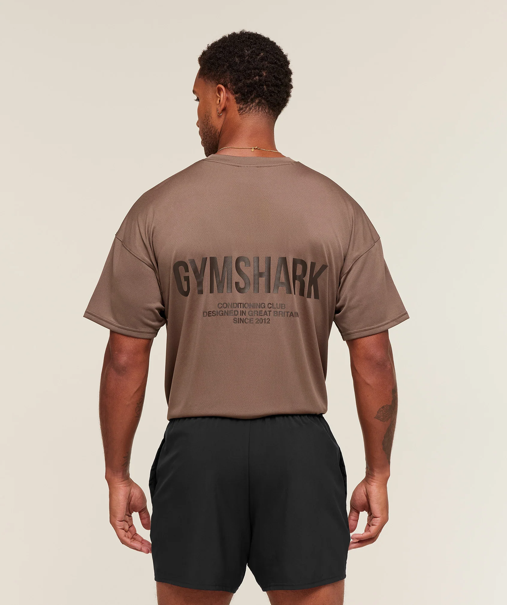Gymshark Conditioning Club Oversized T-Shirt - Soft Brown/Archive Brown - Image 3