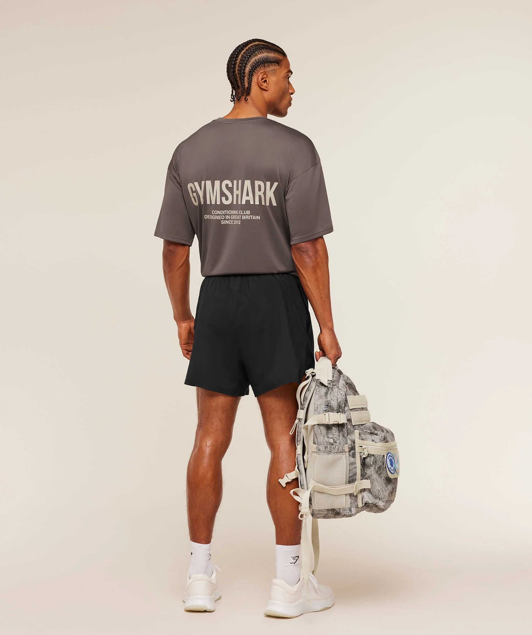 Gymshark Conditioning Club Oversized T-Shirt - Cool Brown/Tinted White - Image 4
