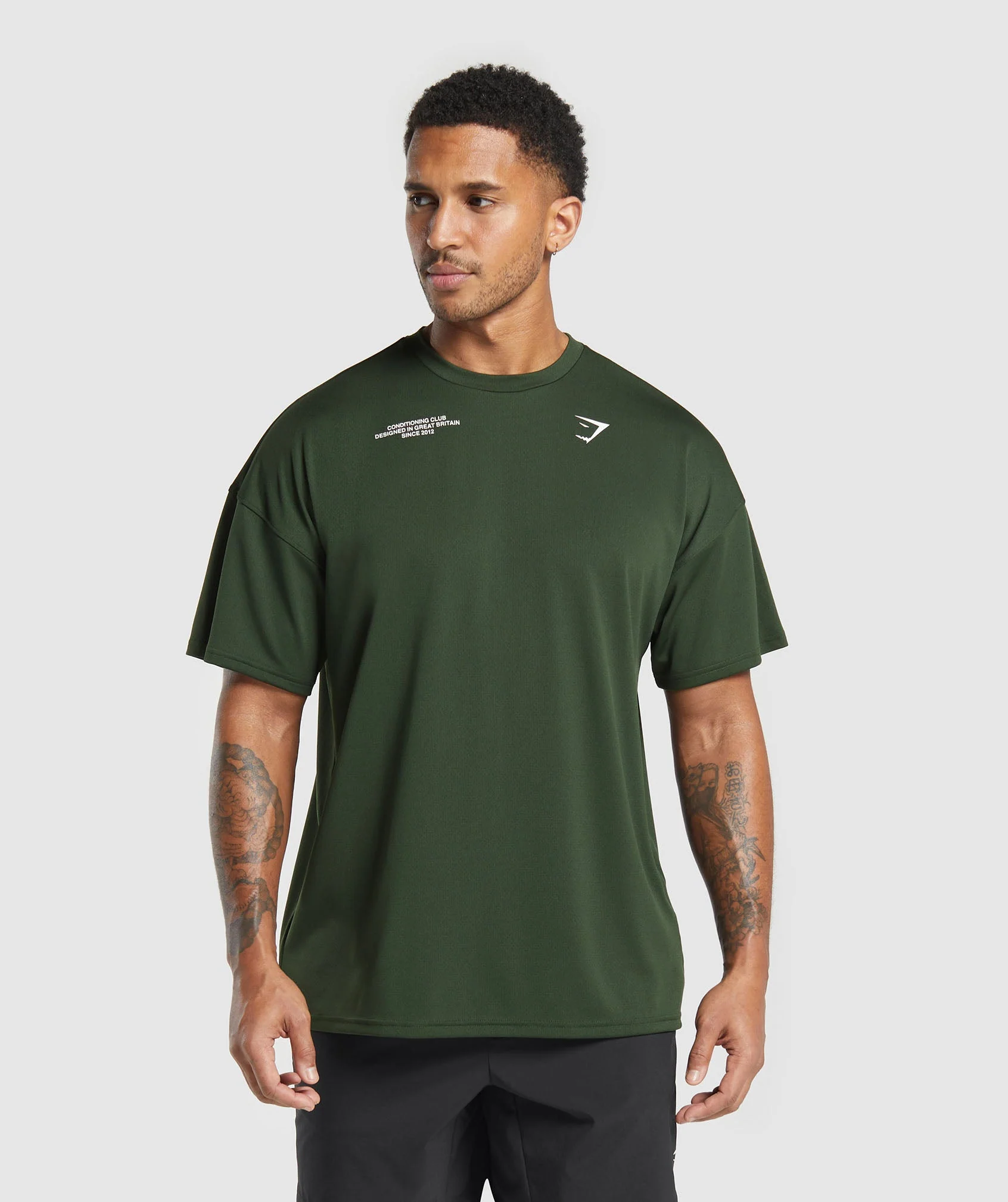 Gymshark Conditioning Club Oversized T-Shirt - Trail Green - Image 2
