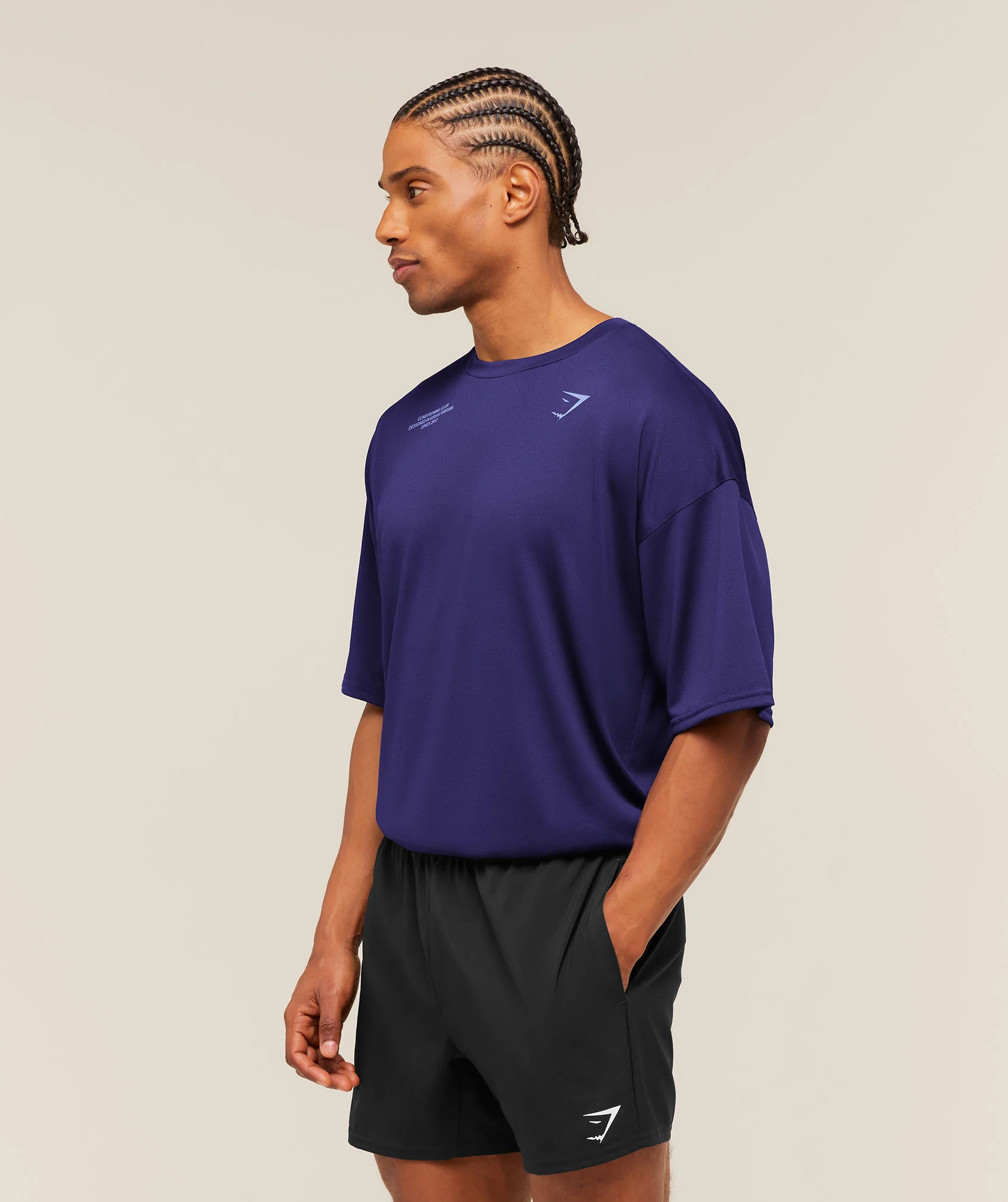 Gymshark Conditioning Club Oversized T-Shirt - Indigo Purple/Steady Purple - Image 3
