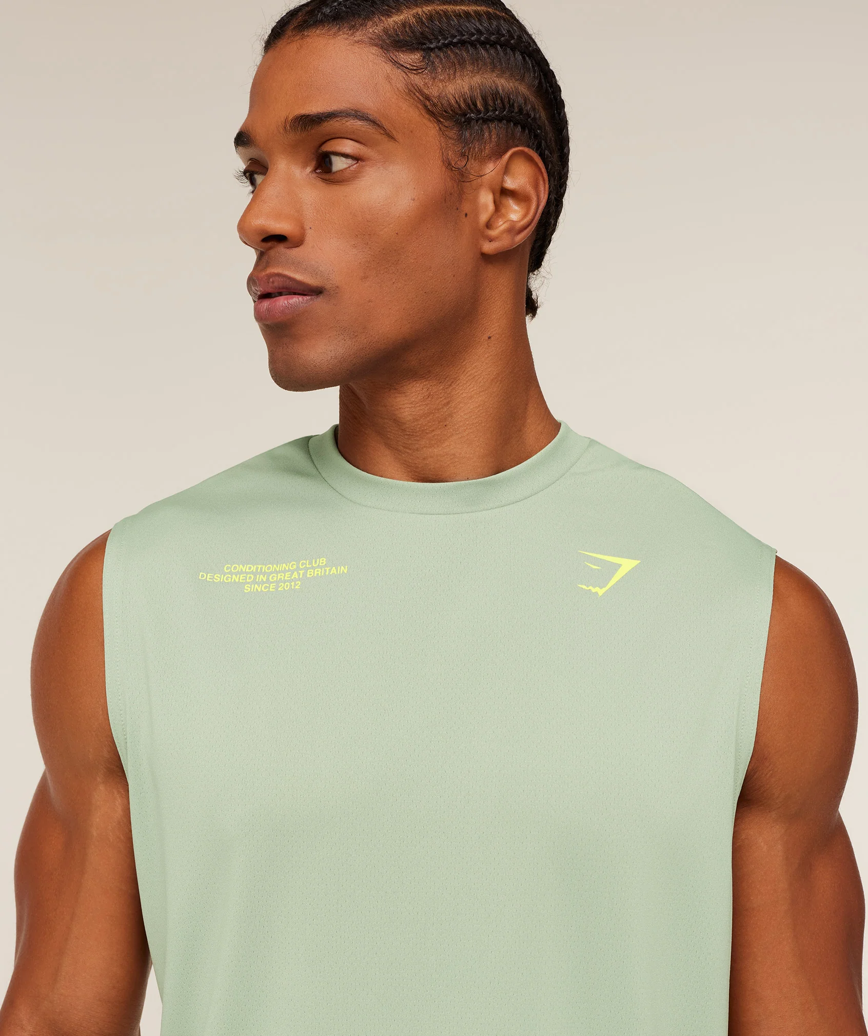 Gymshark Conditioning Club Tank - GS Haze Green/GS Sorbet Yellow - Image 6