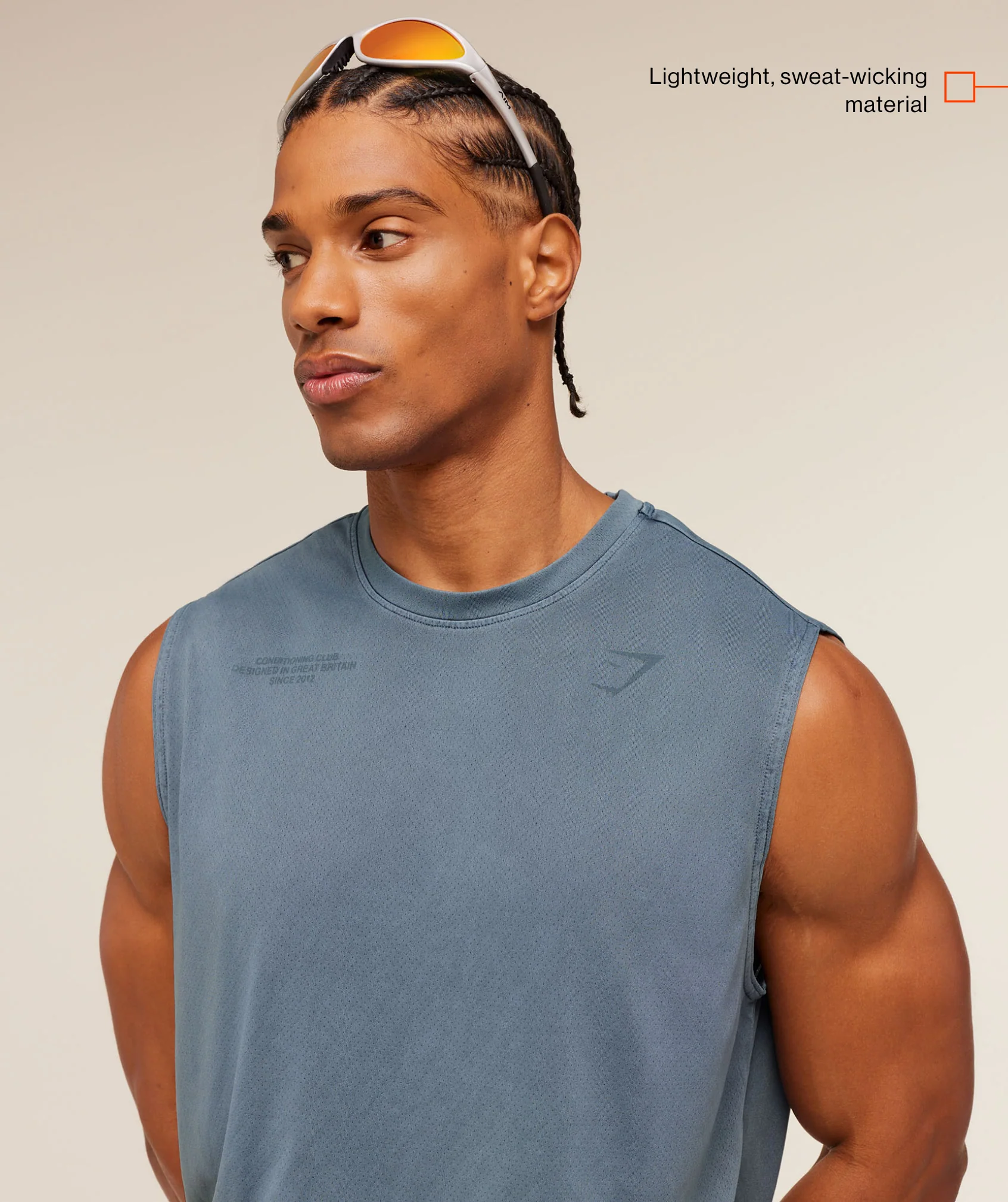 Gymshark Conditioning Club Washed Tank - Iron Blue/Wash - Image 2