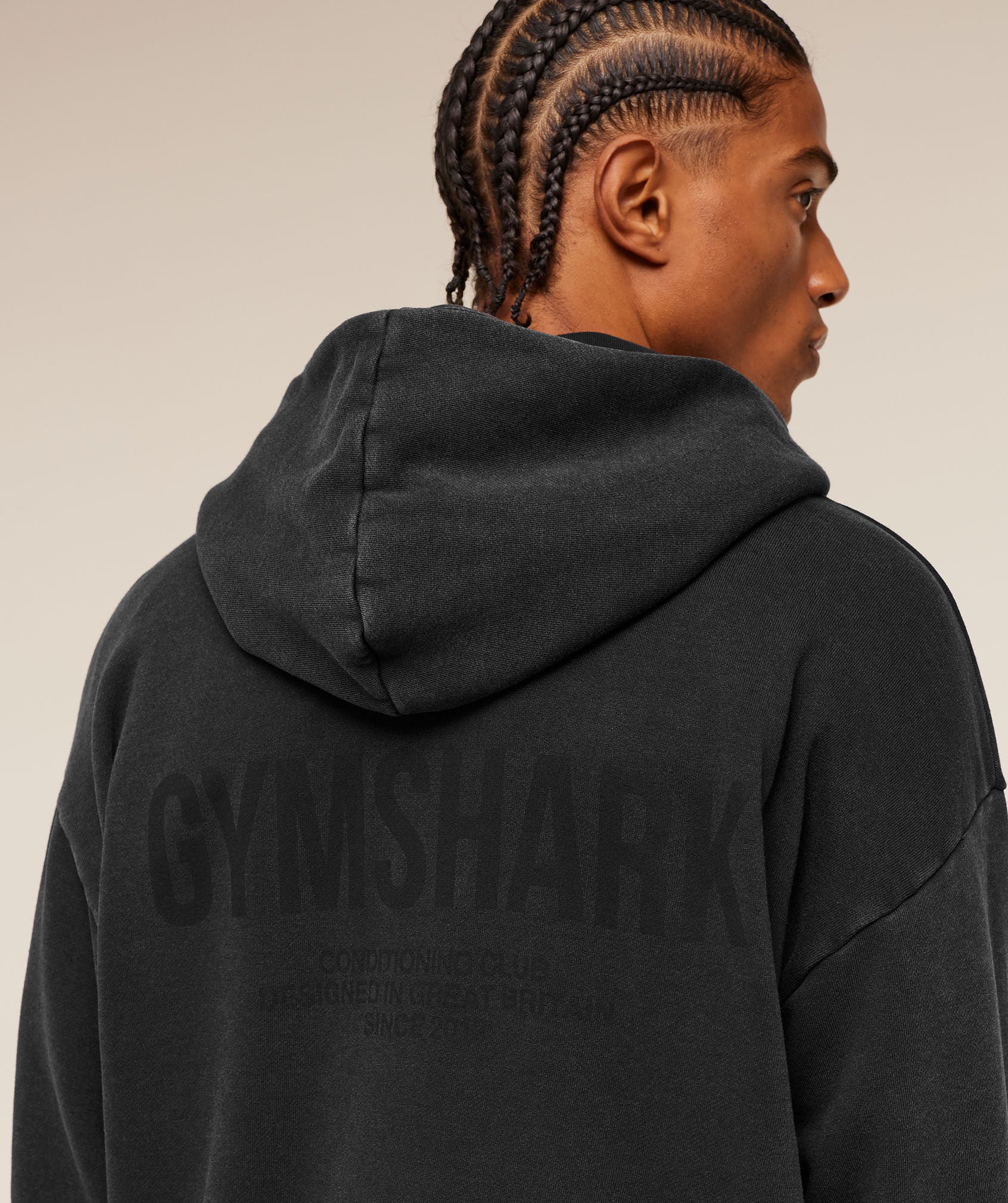 Gymshark Conditioning Club Washed Zip Through Hoodie - Black/Wash - Image 7
