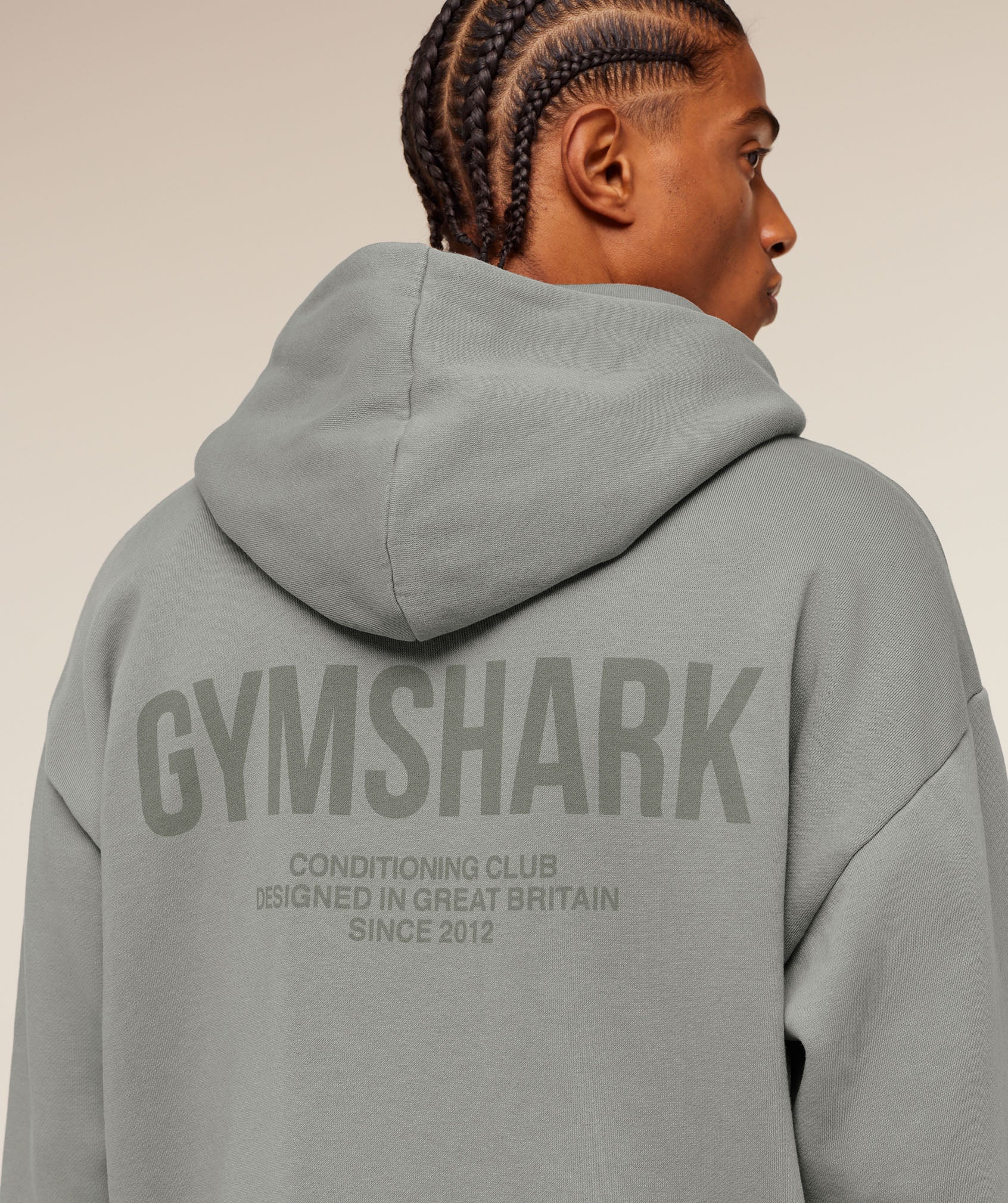 Gymshark Conditioning Club Washed Zip Through Hoodie - Smokey Grey/Wash - Image 6