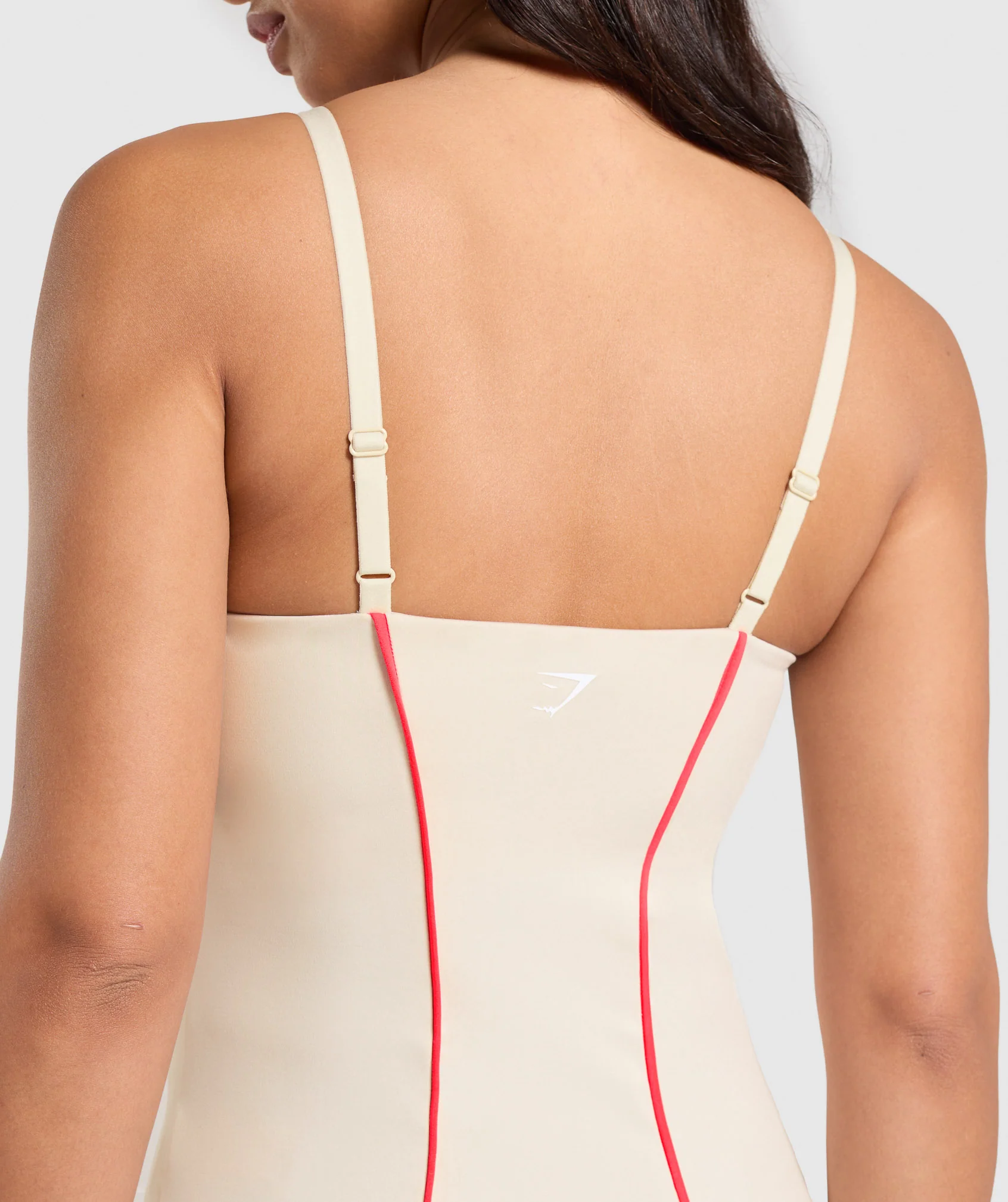 Gymshark Contour Stitch Tank with Shelf - Oat White - Image 6