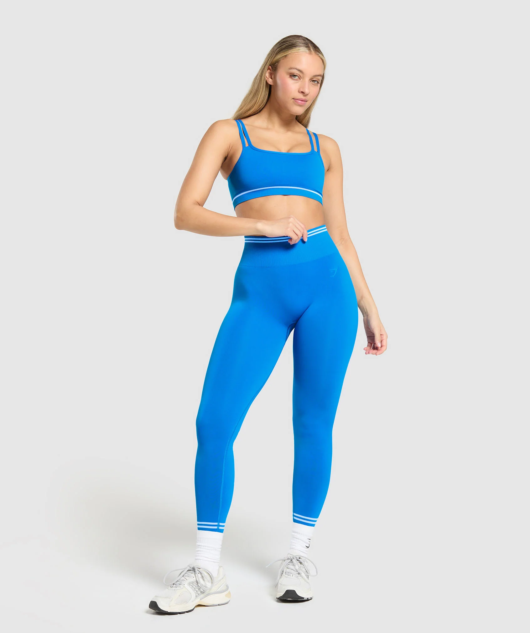 Gymshark Contrast Seamless Sports Bra - Barbell Blue - Image 6