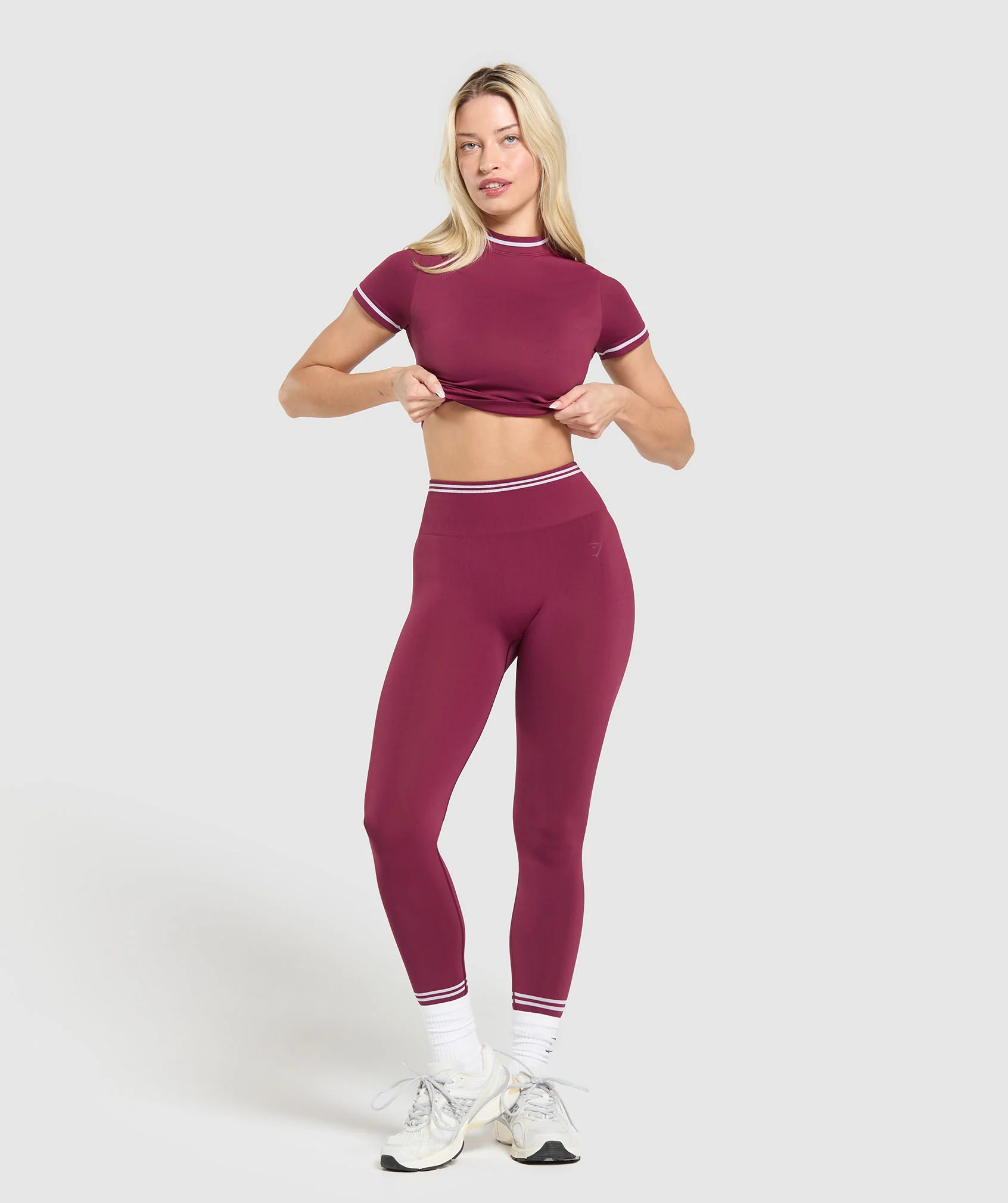 Gymshark Contrast Seamless Midi Tee - Strong Pink - Image 4