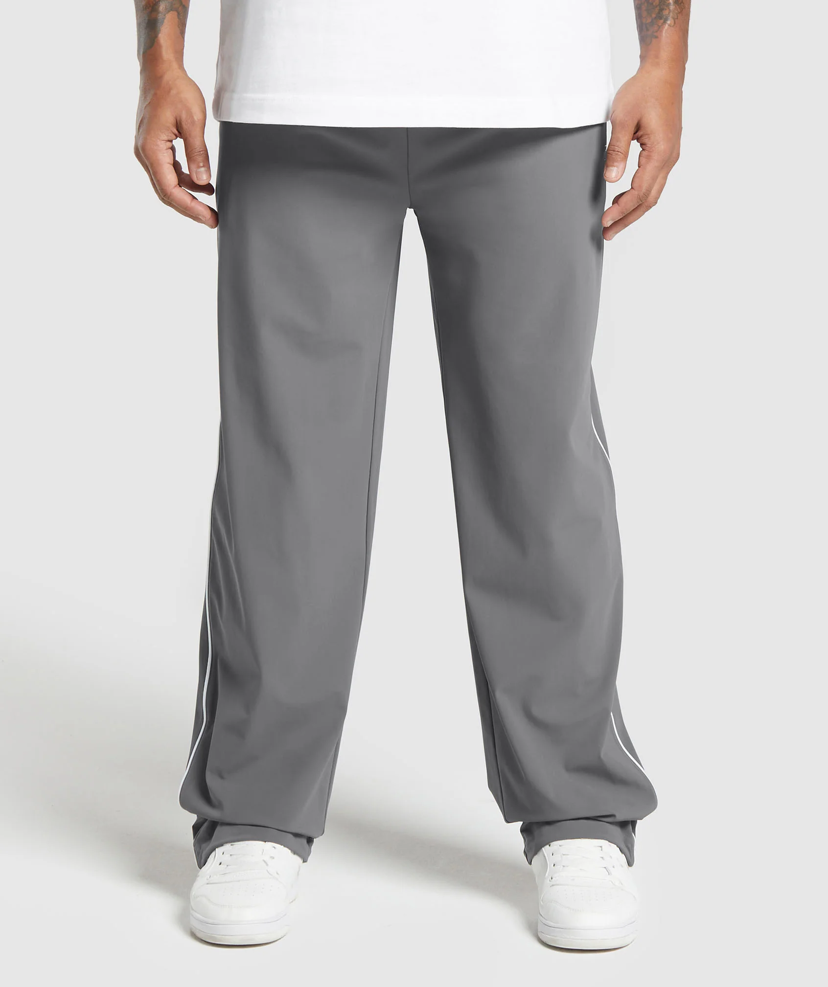 Gymshark Contrast Straight Leg Pants - Pitch Grey - Image 3