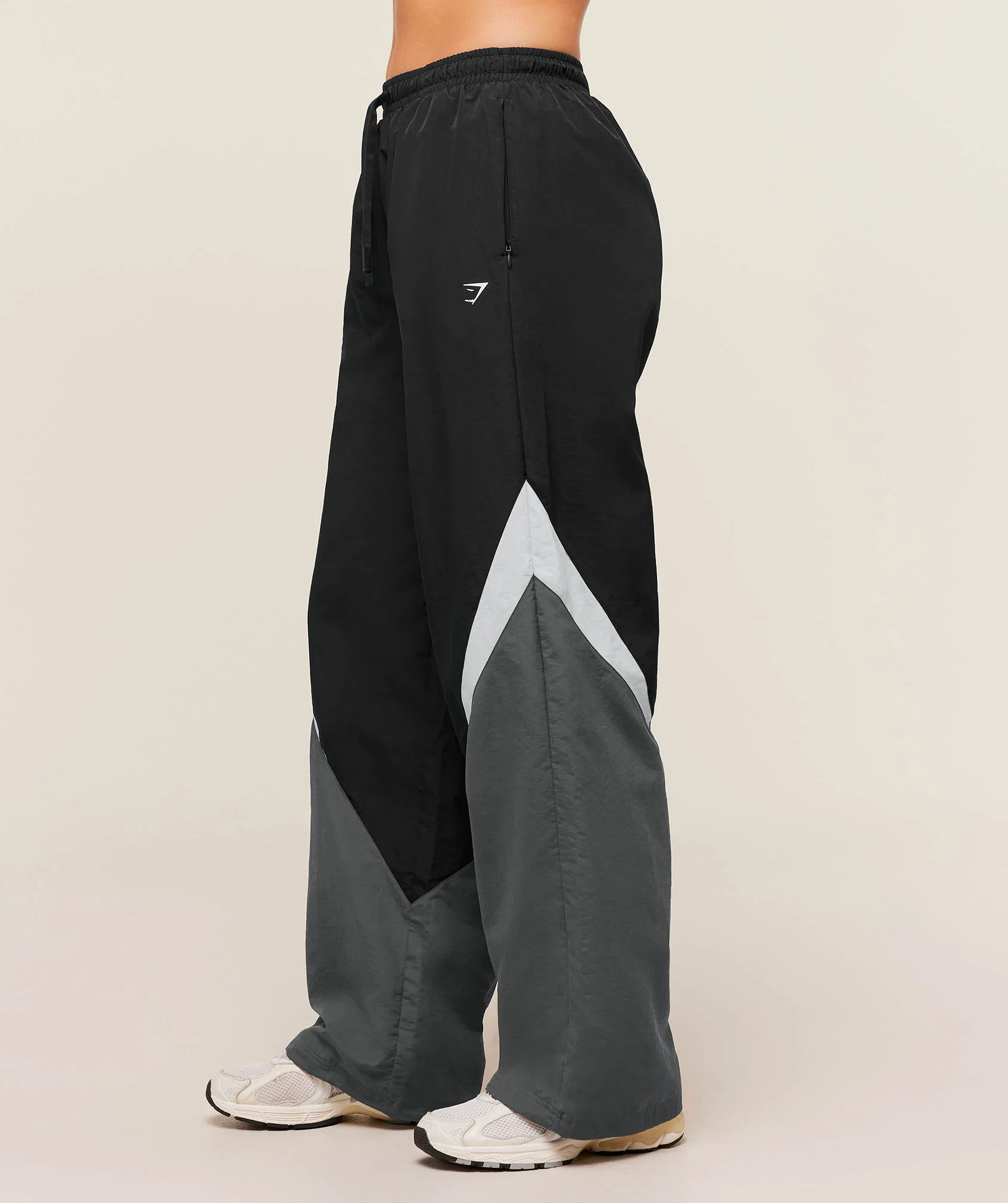 Gymshark Contrast Track Pants - Black/Graphite Grey/Oat White - Image 4