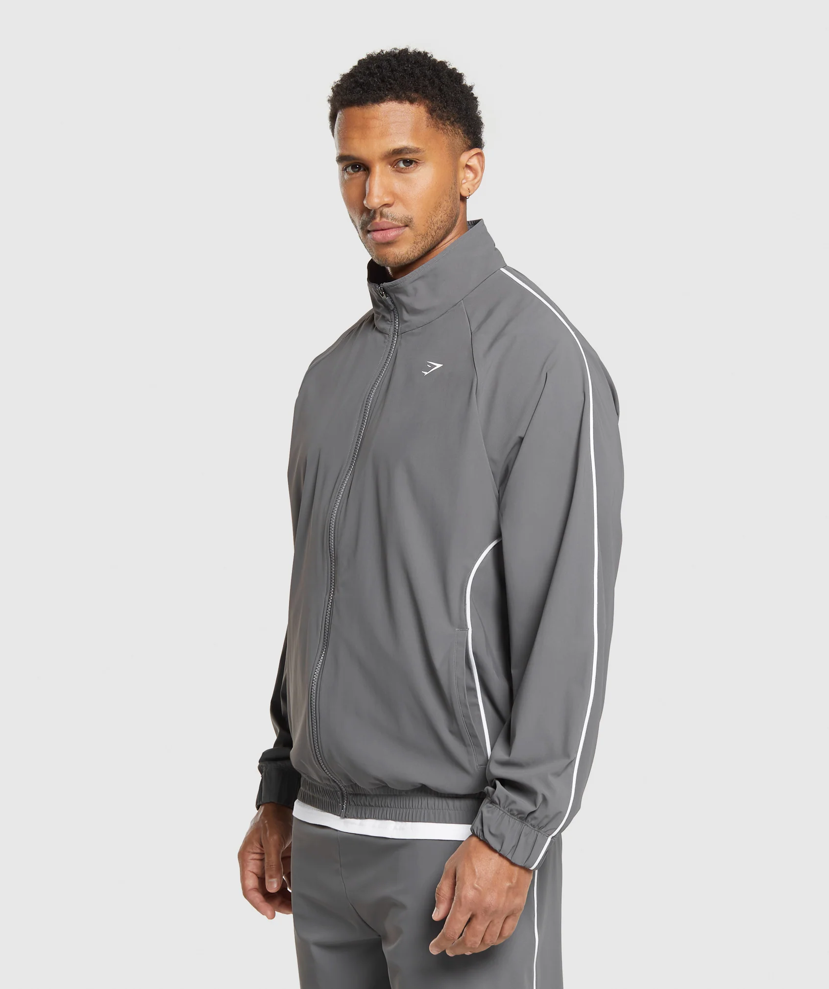 Gymshark Contrast Track Top - Pitch Grey - Image 4