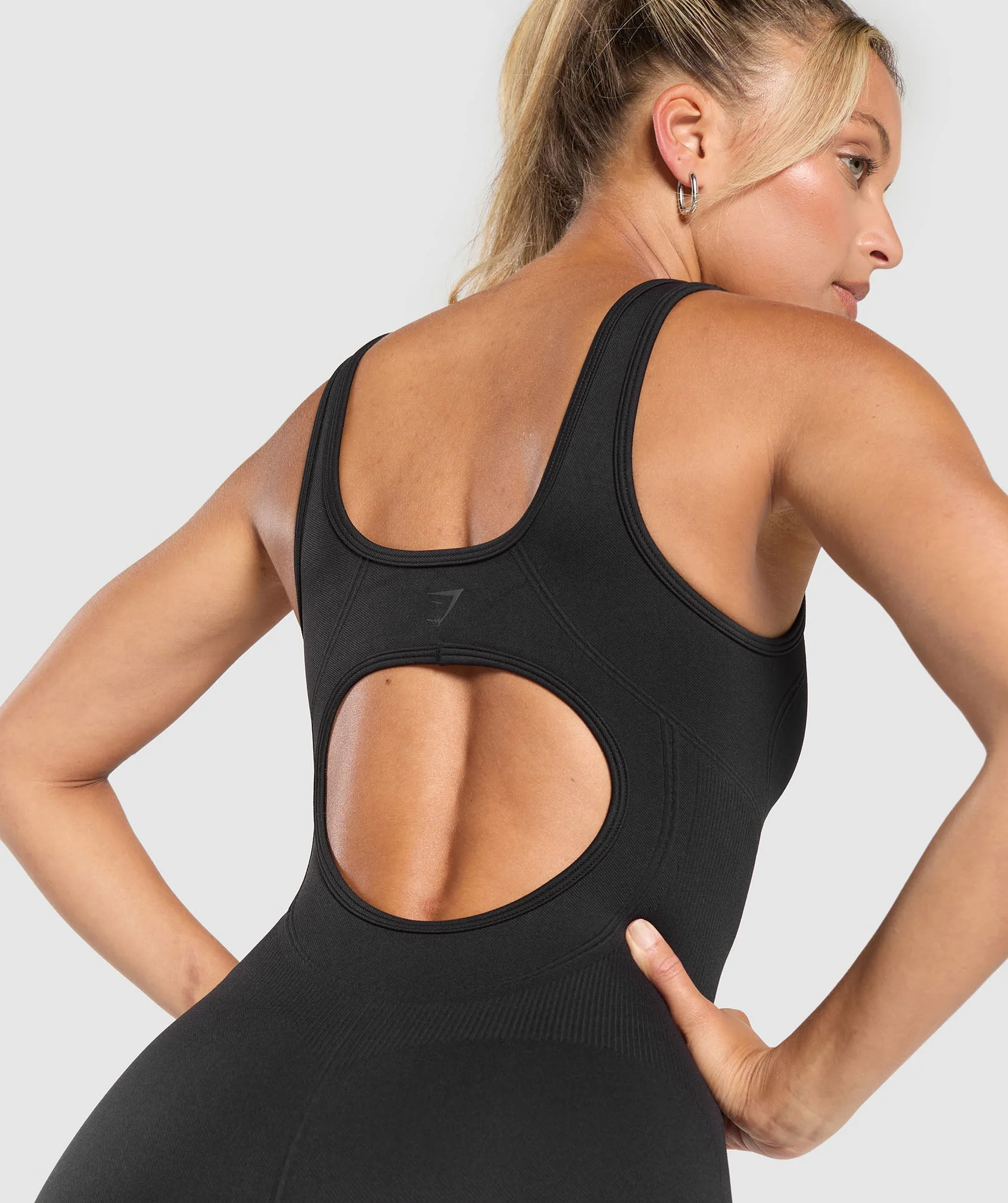 Gymshark Corset Seamless Bodysuit - Black - Image 6