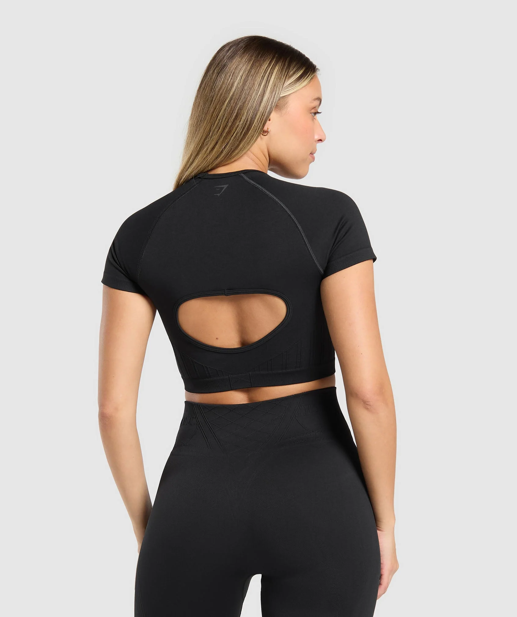 Gymshark Corset Seamless Crop Top - Black - Image 2
