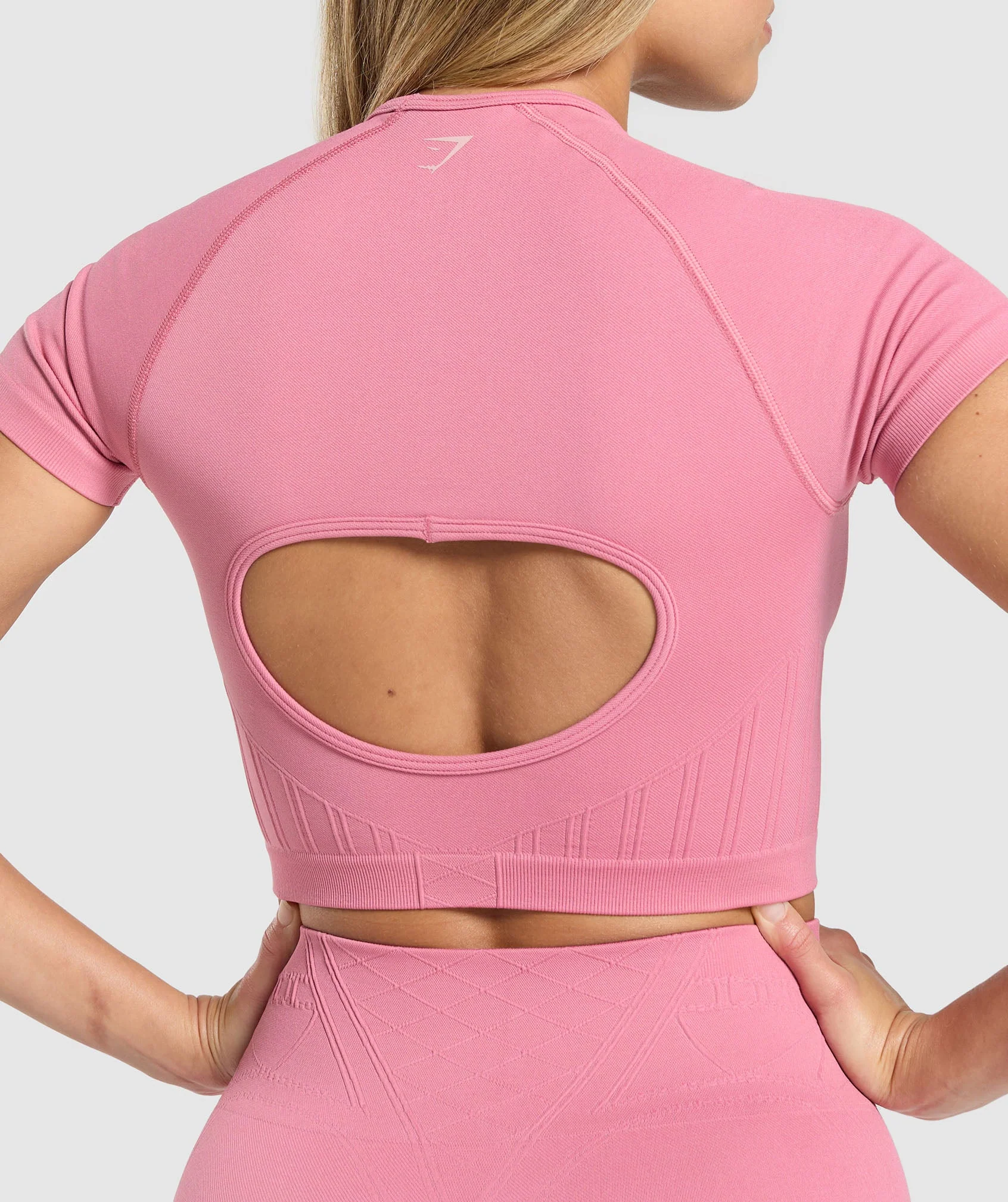 Gymshark Corset Seamless Crop Top - Sunset Pink - Image 6